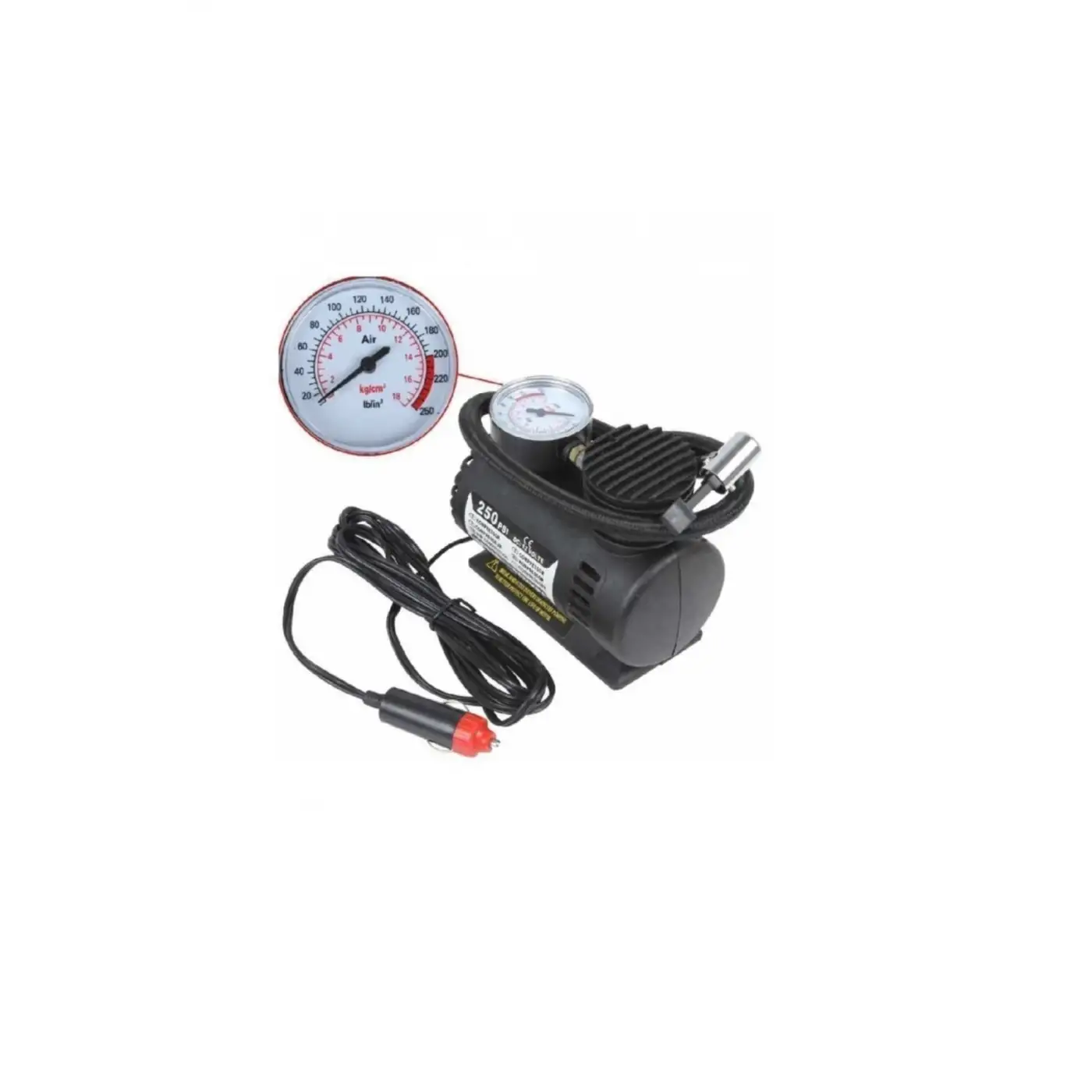 Oto Araç Mini Kompresör Hava Kompresörü 12 V 250 Psı Araba Hava Pompası Lastik Şişirici Taşınabilir