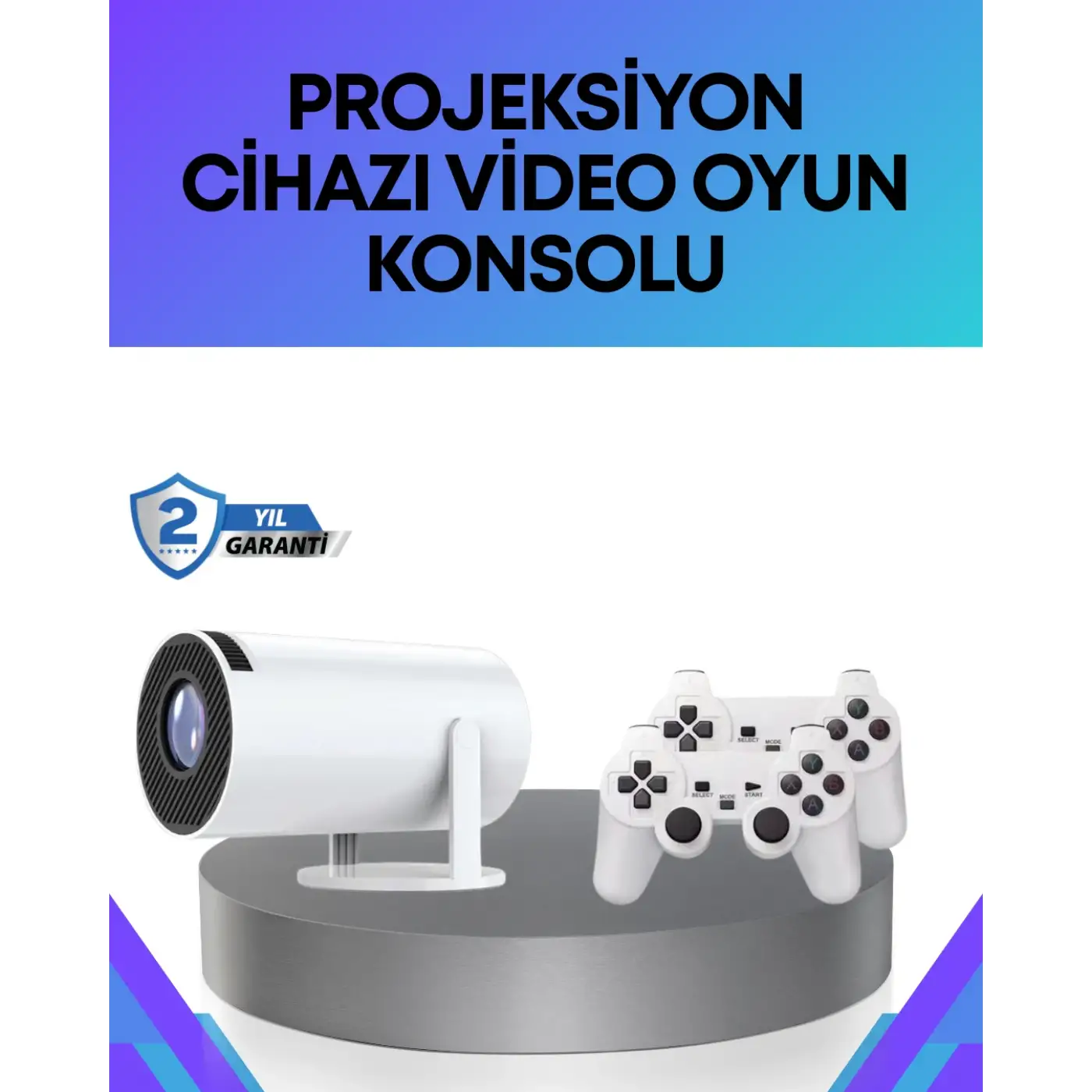 Oyun Konsolu Uyumlu Kablosuz Projeksiyon Cihazı Ev Sinema Deneyimi