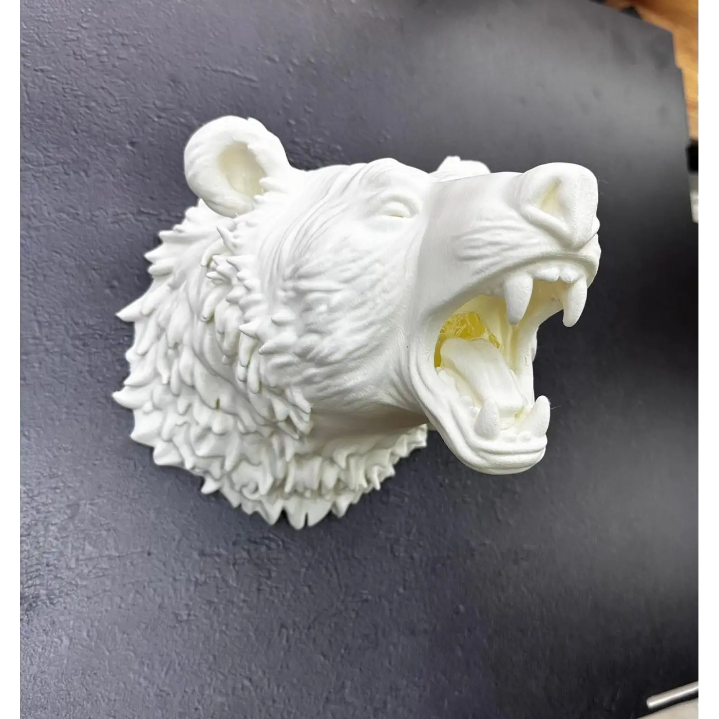Özel Tasarım Beyaz Ayı Duvar Aksesuarı 3D Dekoratif Heykel 25x19 cm