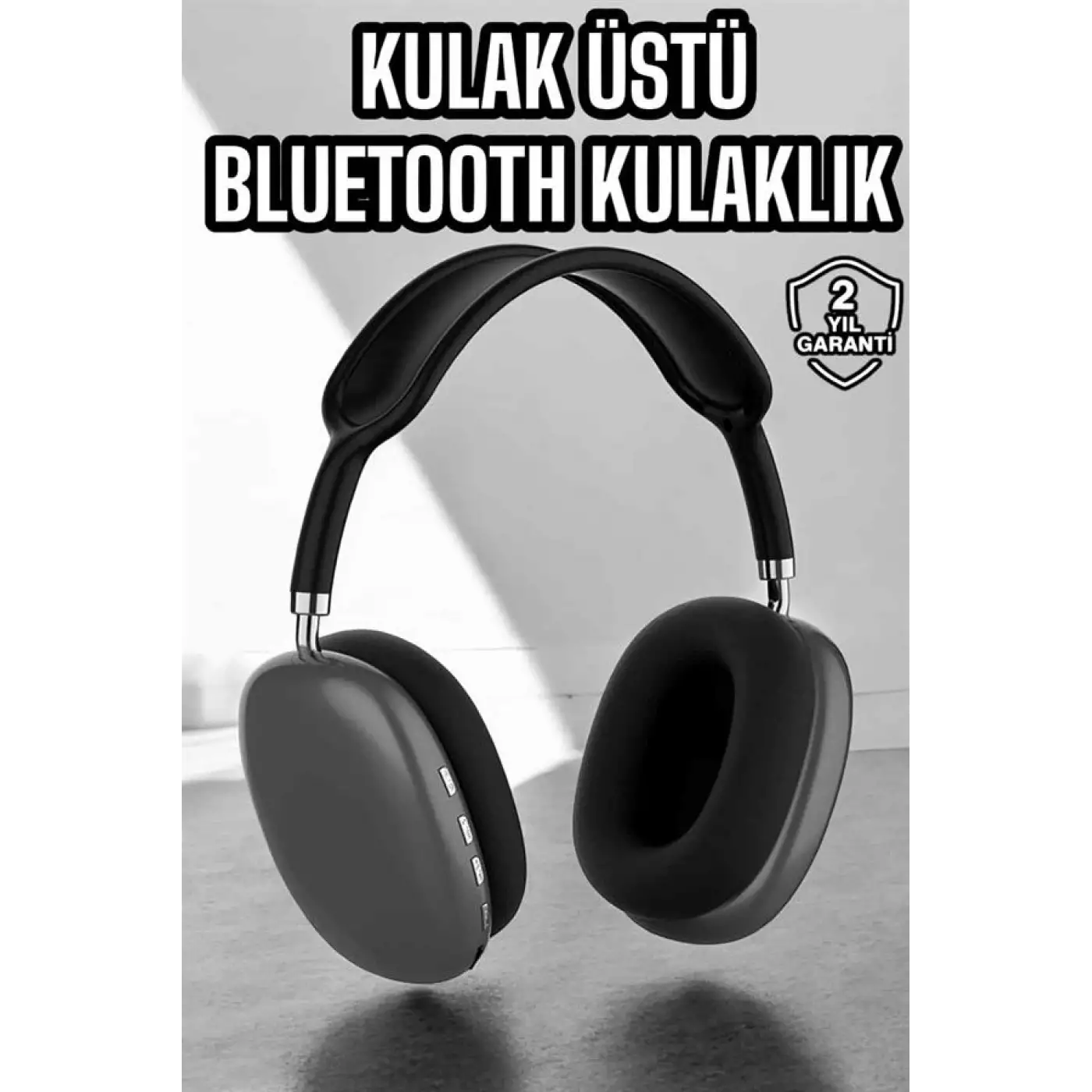 P9 Plus Kulaklık Siyah Bluetooth Bağlantılı Kulak Üstü Kablosuz ANC Özelliği