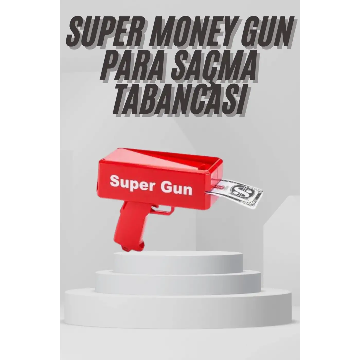 Para Dolar Saçma Para Atma Tabancası Otomatik Kırmızı Oyuncak