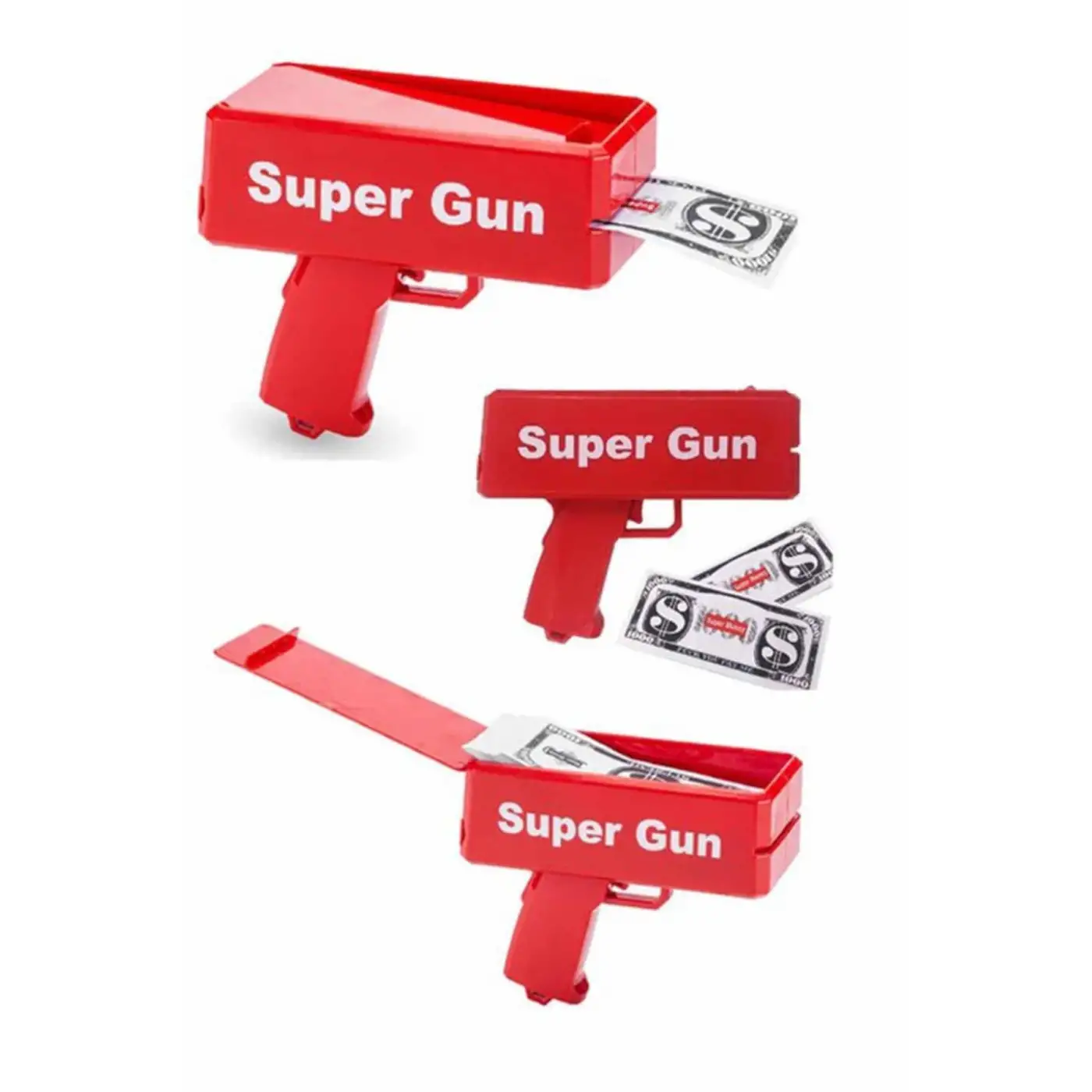 Para Dolar Saçma Para Atma Tabancası Otomatik Kırmızı Oyuncak