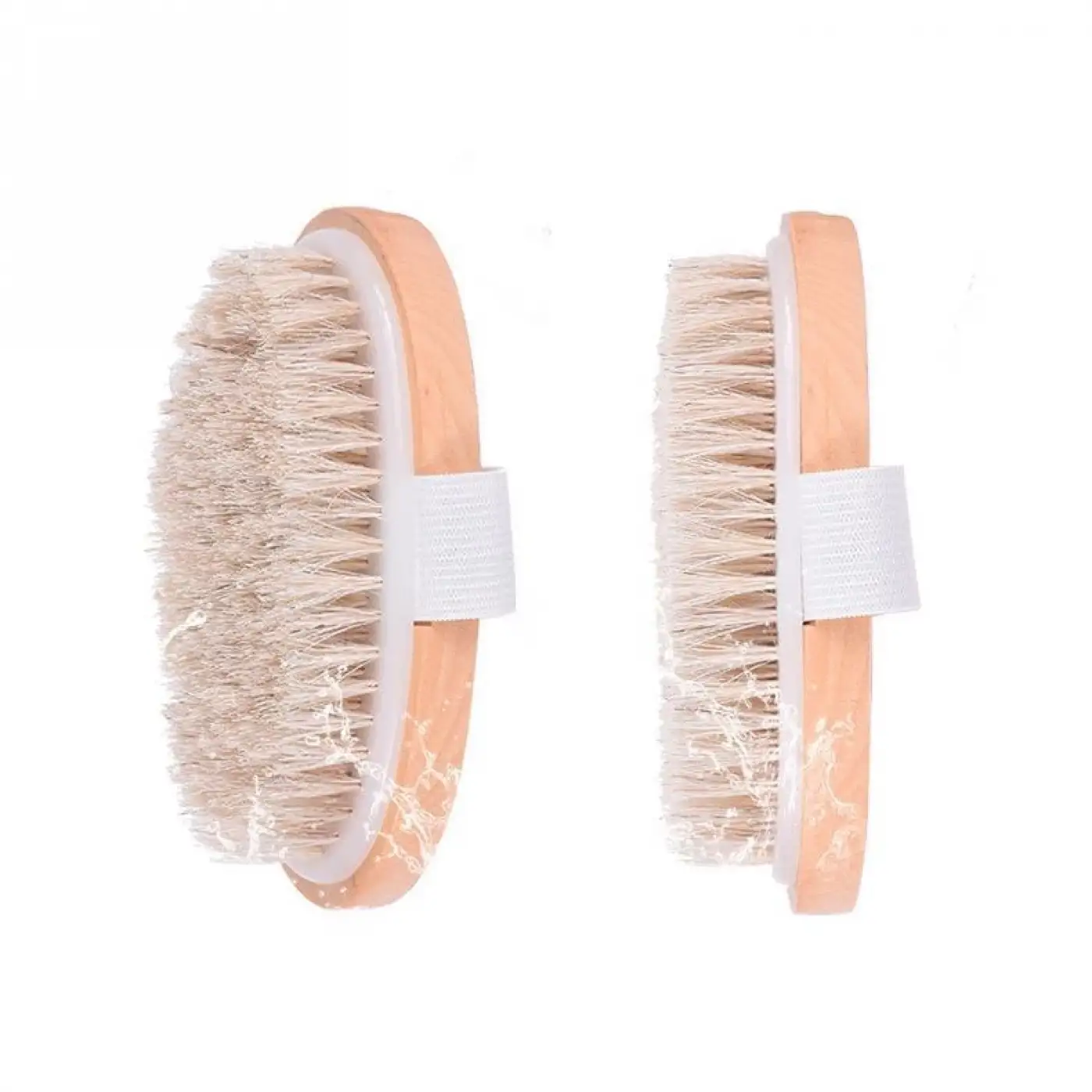 Parlak ve Pürüzsüz Görünüm Sağlayan %100 Doğal At Kılı Selülit Fırçası (oval)