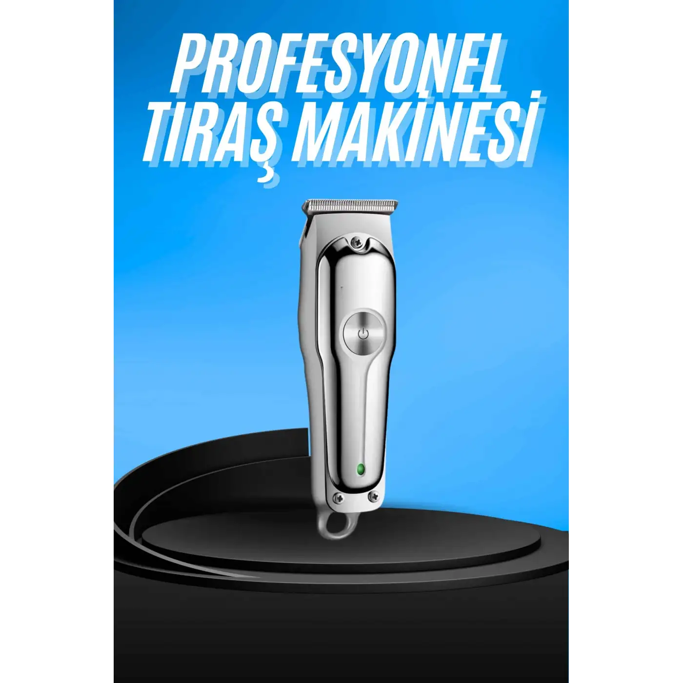Paslanmaz Çelik Bıçaklı Kablosuz Şarjlı Dijital Göstergeli Tıraş Makinesi