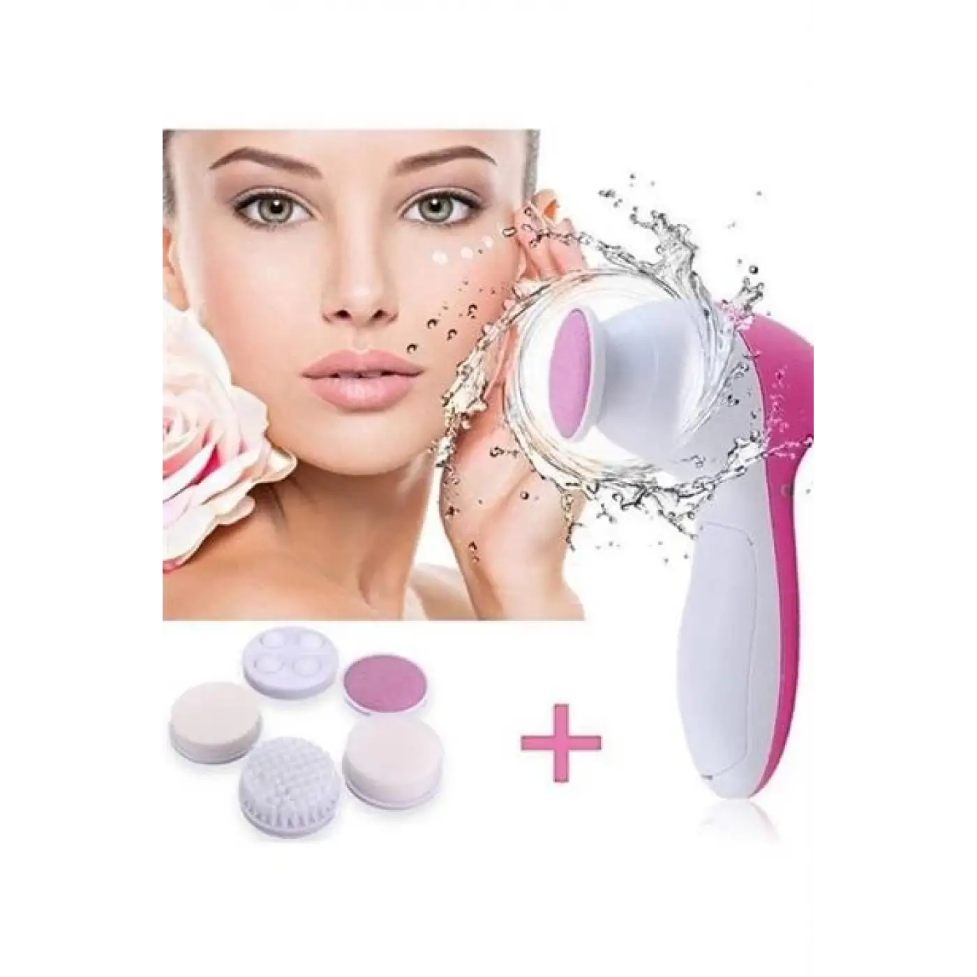 Pilli Yüz Cilt Temizleme Cihazı Siyah Nokta Peeling Fırça Seti Vücut Yüz Bakımı Masaj Aleti