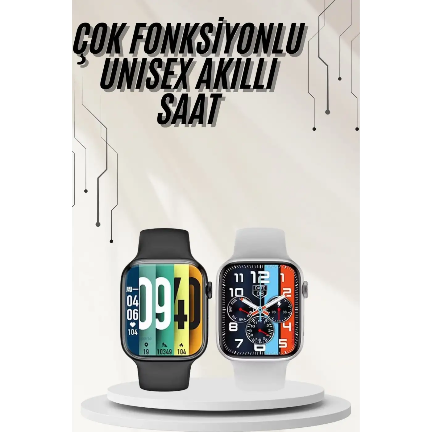 Plastik Kordonlu Kalp Atışı Uyku Takibi ve Çağrı Cevaplayabilen Akıllı Saat