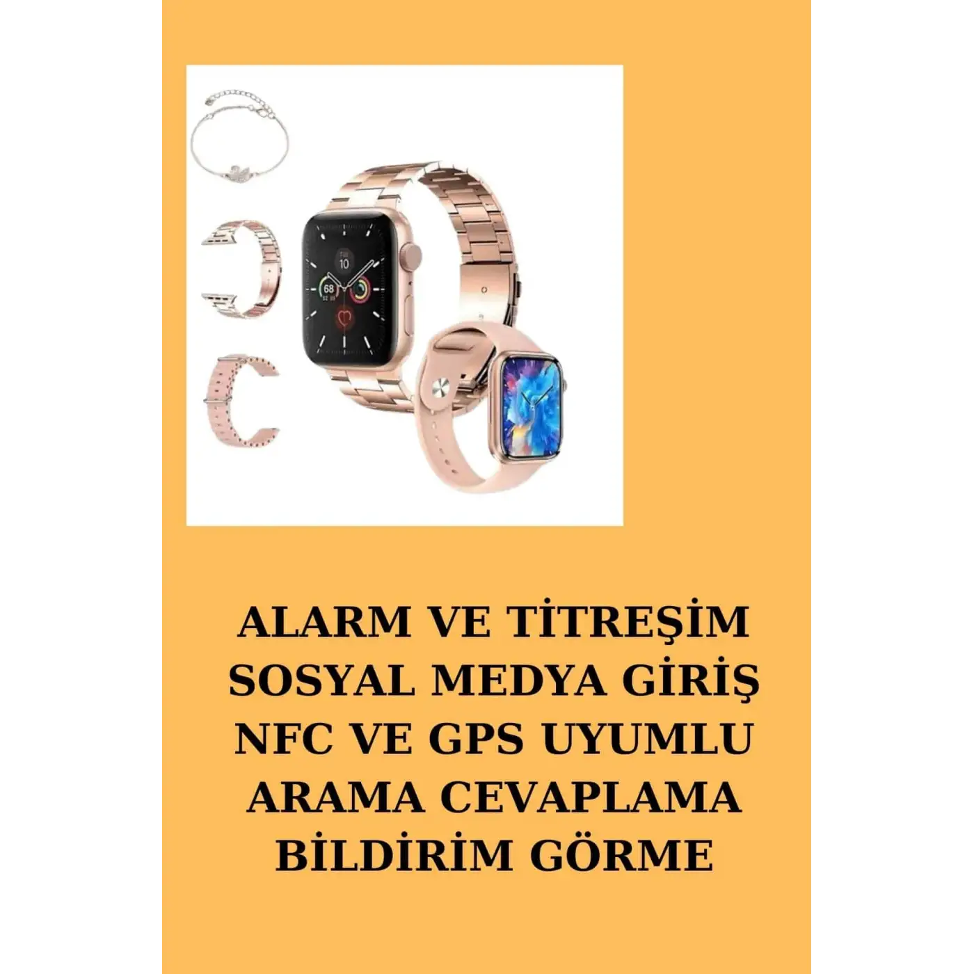 Powerbank Özellikli Bluetooth Kulaklık ve Nabız Ölçer Akıllı Saat Bileklik Hediyeli