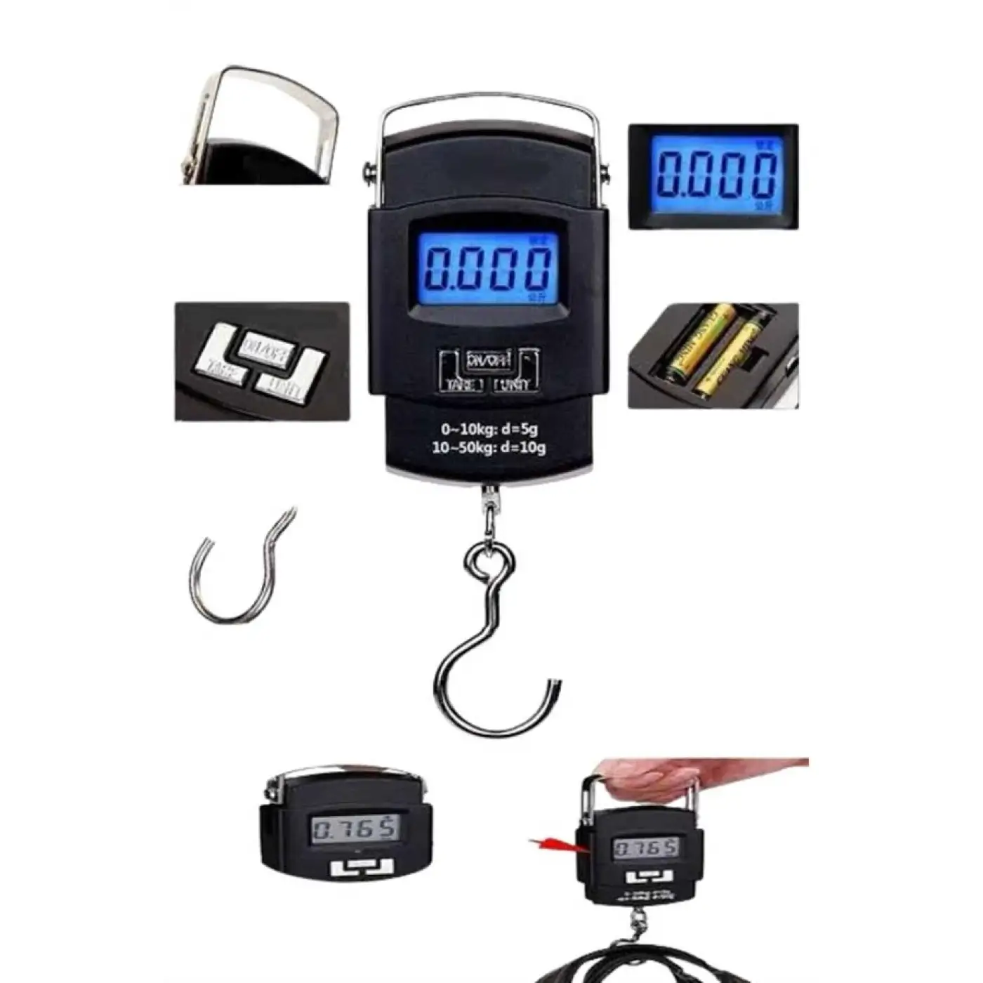 Profesyonel El Terazisi El Kantarı 50 Kg Dijital Göstergeli Tartı