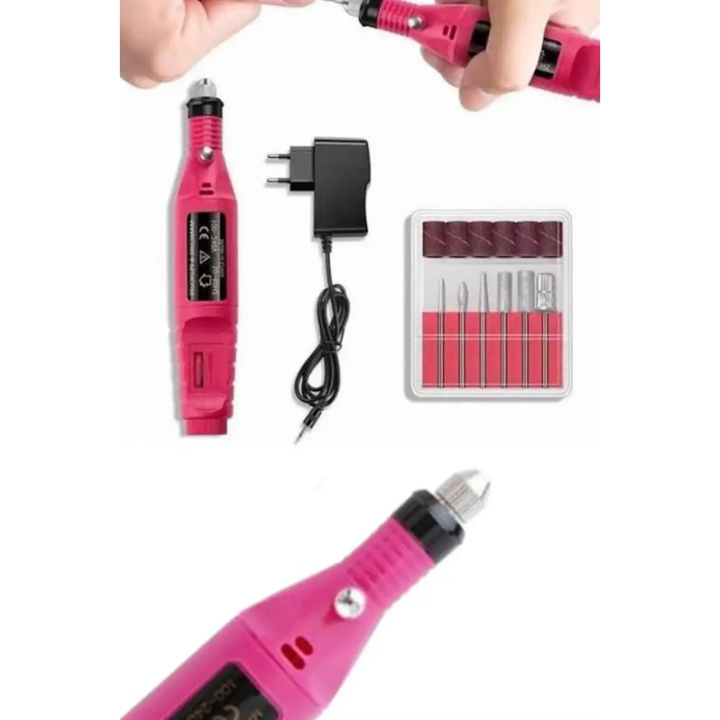 Profesyonel Manikür Pedikür Seti Törpü Makinesi Protez Tırnak Çıkarma