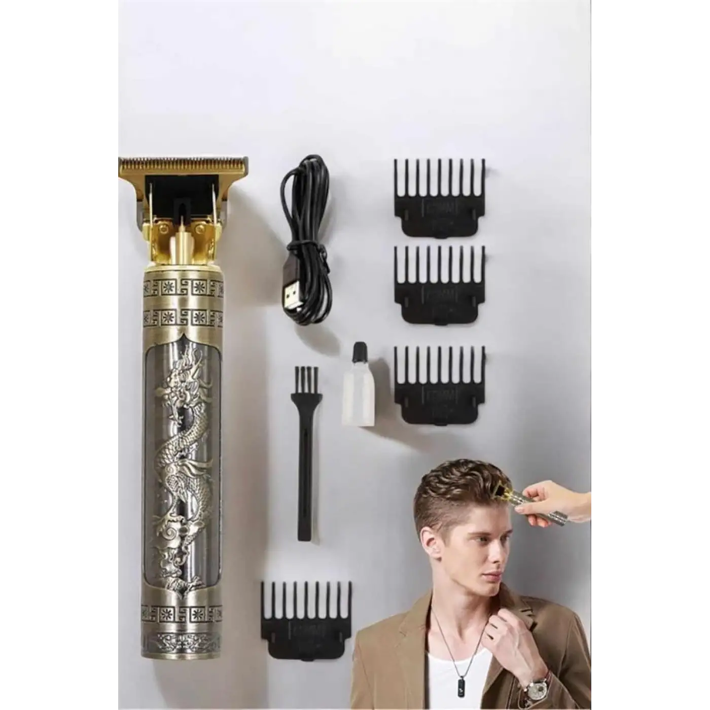 Profesyonel Şarjlı Saç ve Sakal Şekillendirici Çizik Tıraş Makinesi