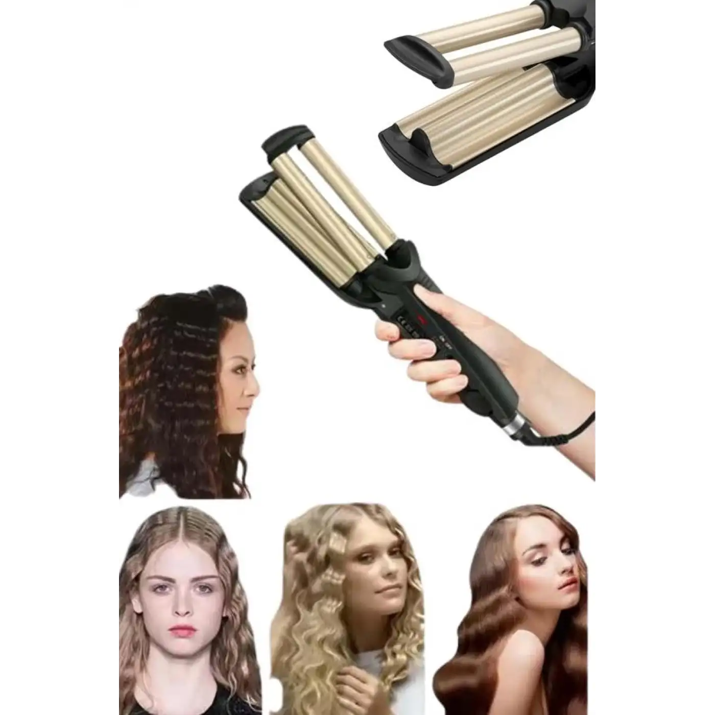 Profesyonel Seramik Kaplama Saç Şekillendirici Wag Maşa Isı Ayarlı