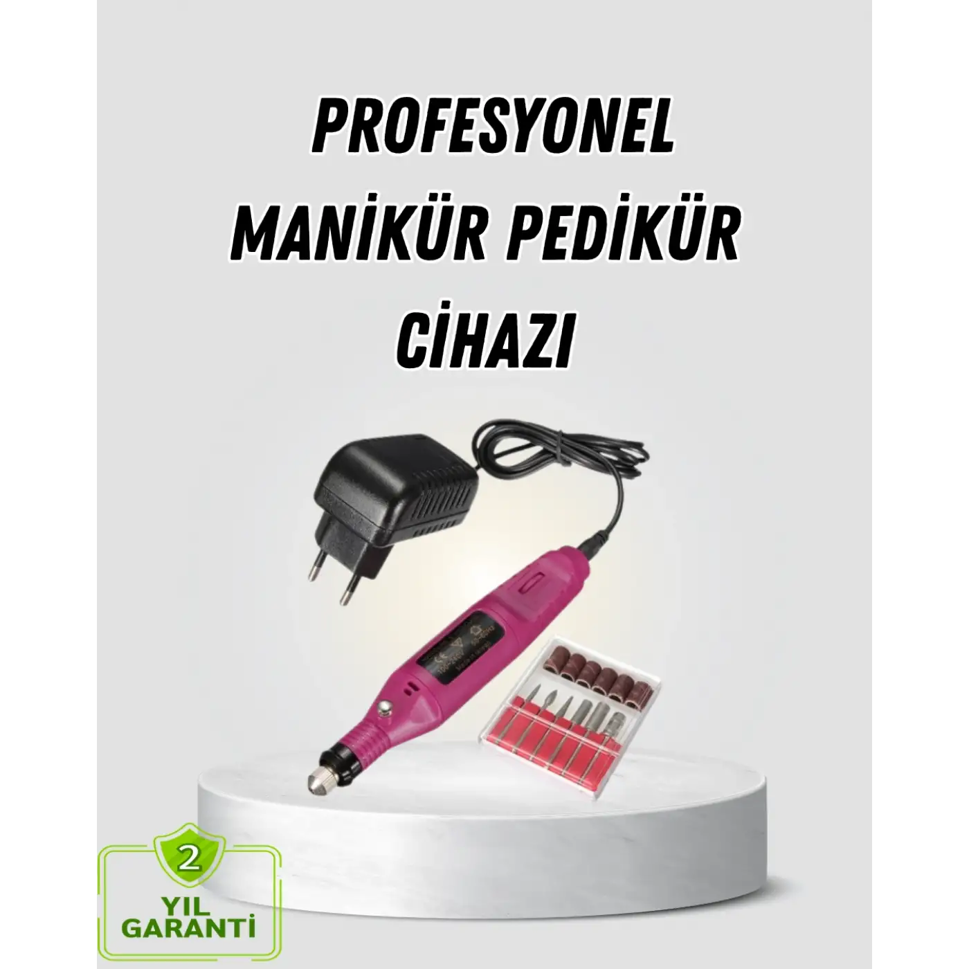 Profesyonel Tırnak Manikür Aleti – Şarjlı, Ayarlanabilir Hız, Düşük Titreşim ve Sessiz Motor Teknolojisi