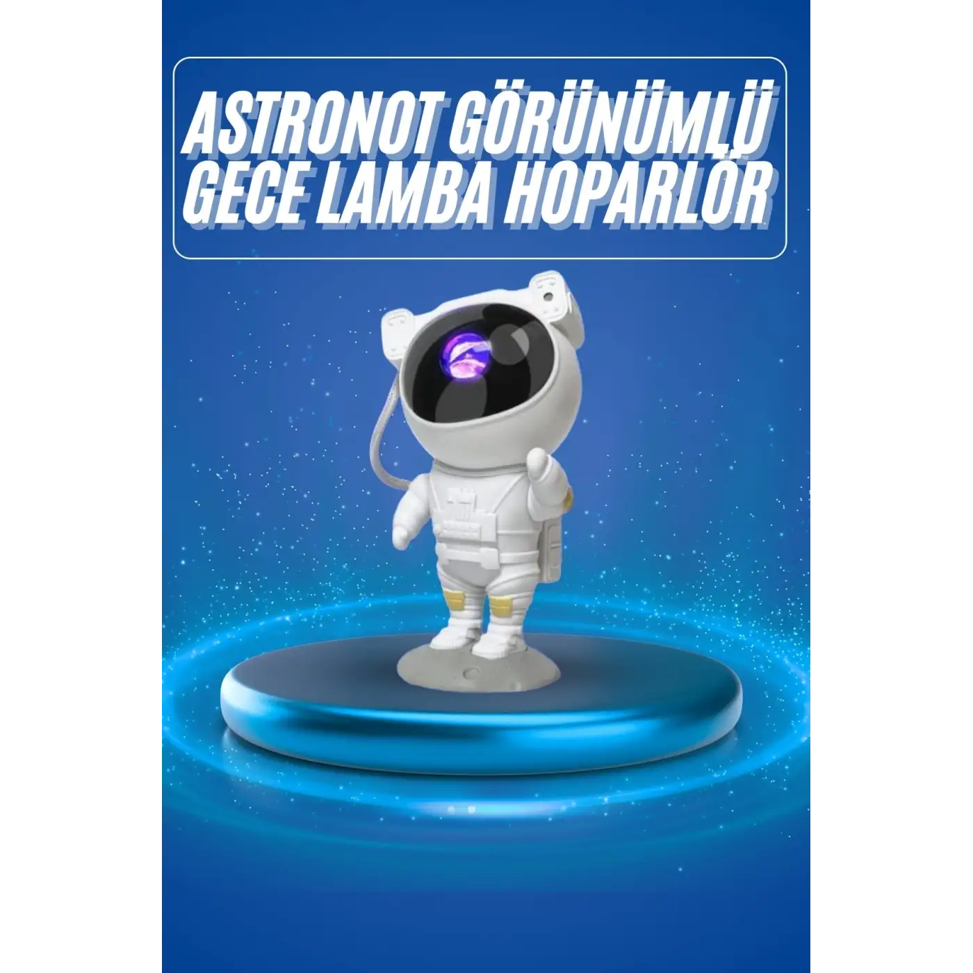 Projeksiyon Astronot Lamba Speaker Sevimli Astronot Bluetooth Hoparlör