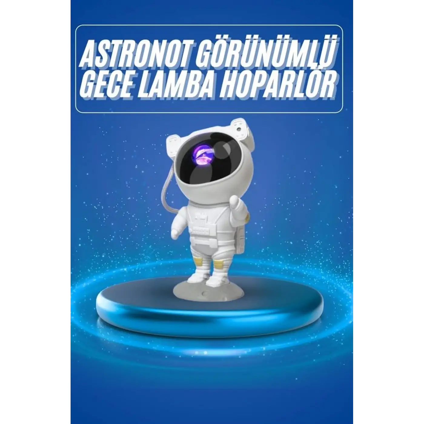 Projeksiyon Astronot Lamba Speaker Sevimli Astronot Bluetooth Hoparlör