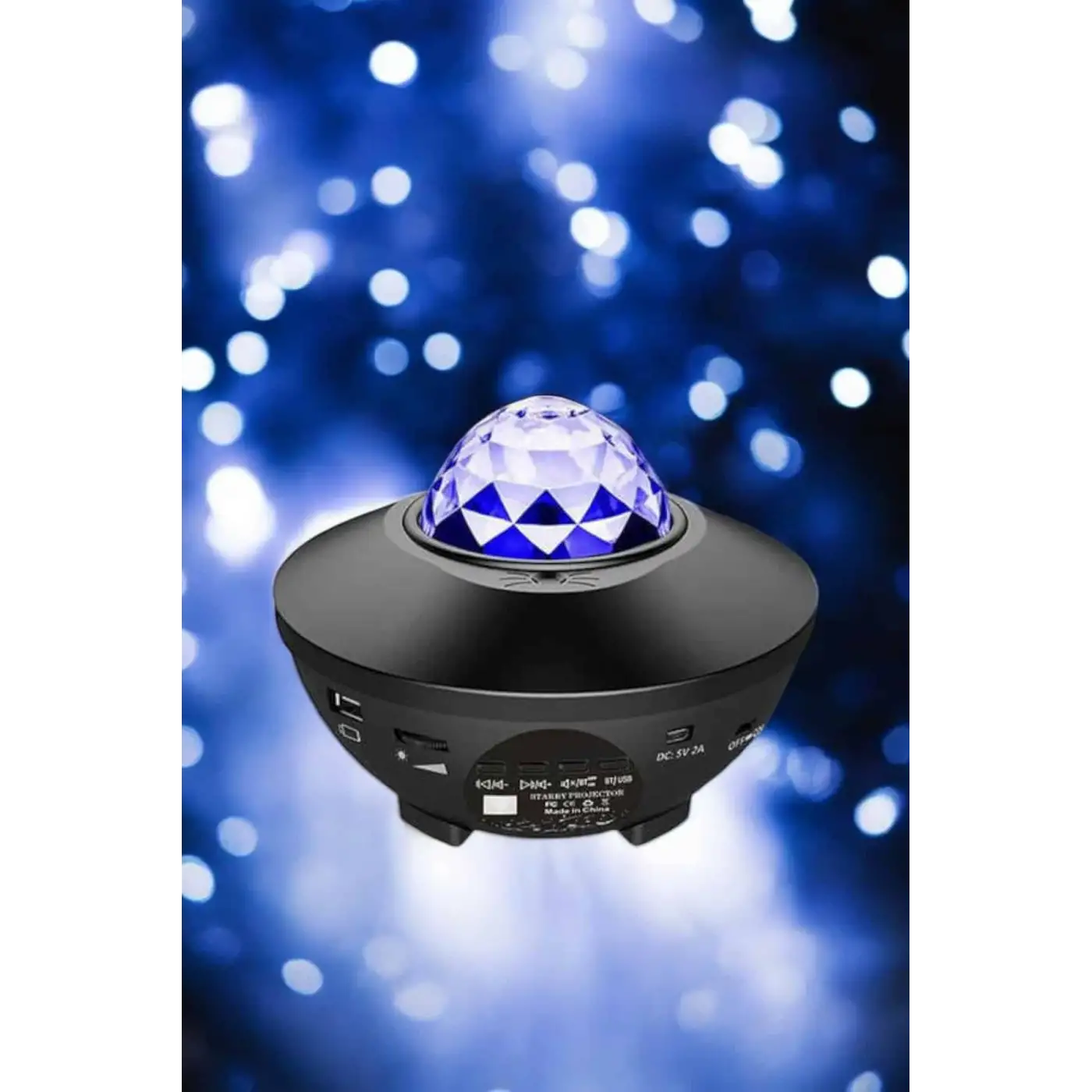 Projektör Yıldız Gece Lambası Disko Topu Bluetooth Bağlantılı Taşınabilir Şarjlı