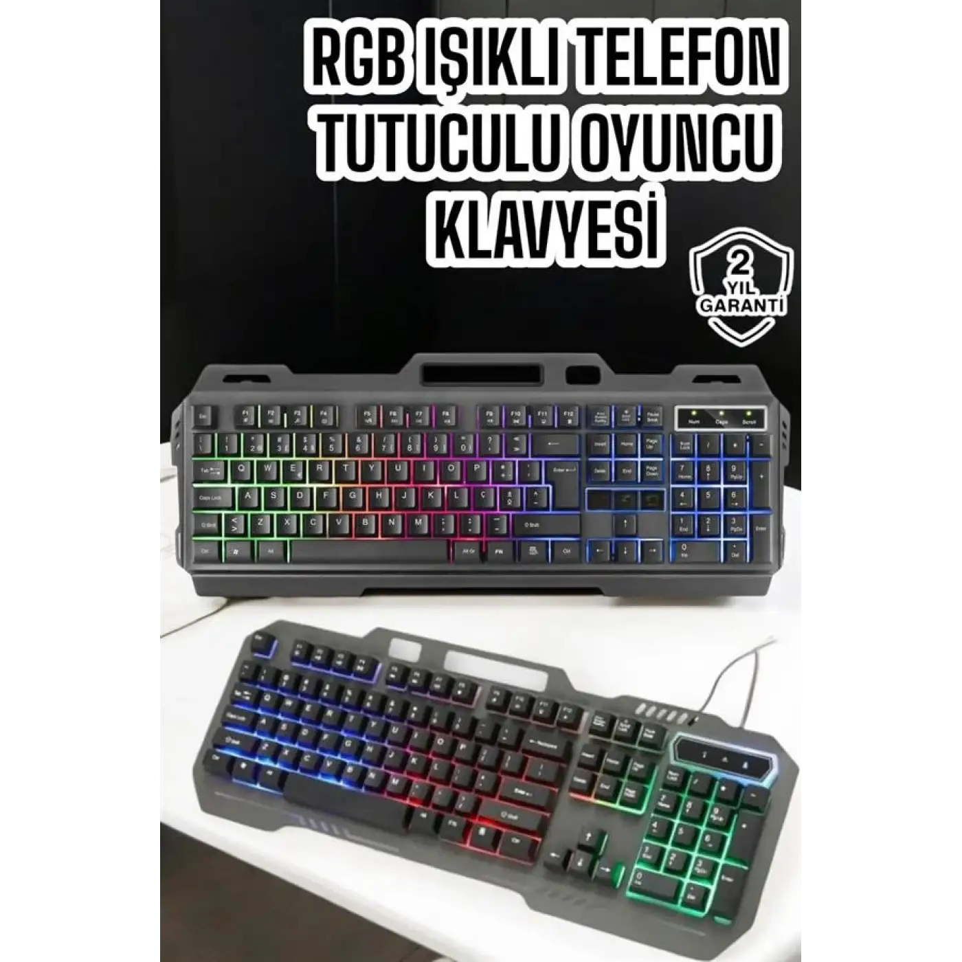 Q Klavye RGB Işıklı Klavye Ve Mouse Seti Kablolu Mouse Hediyeliş