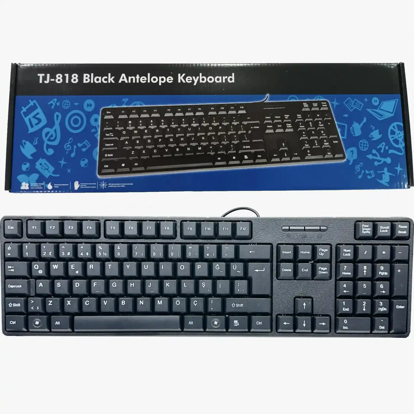 Q Usb Siyah Standart Klavye TJ-818