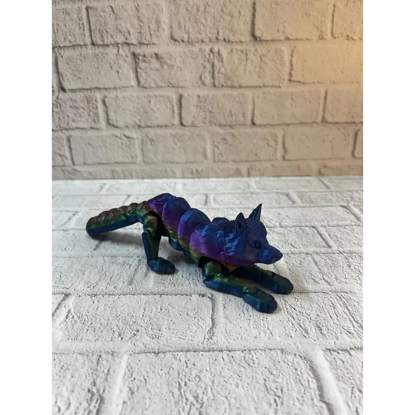 Rainbow hareketli kurt masa dekoru esnek eklem yapılı