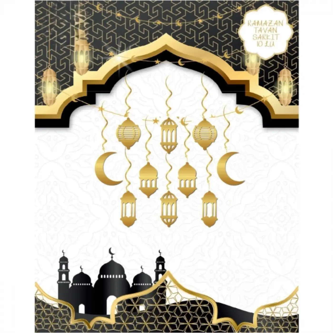 Ramazan Tavan Süsü 10lu Metalize Gold