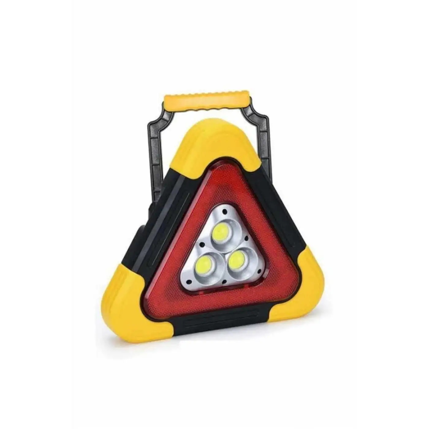 Reflektör Güneş Panelli Solarlı Şarjlı Üçgen Işıklı Trafik Reflektör Fener