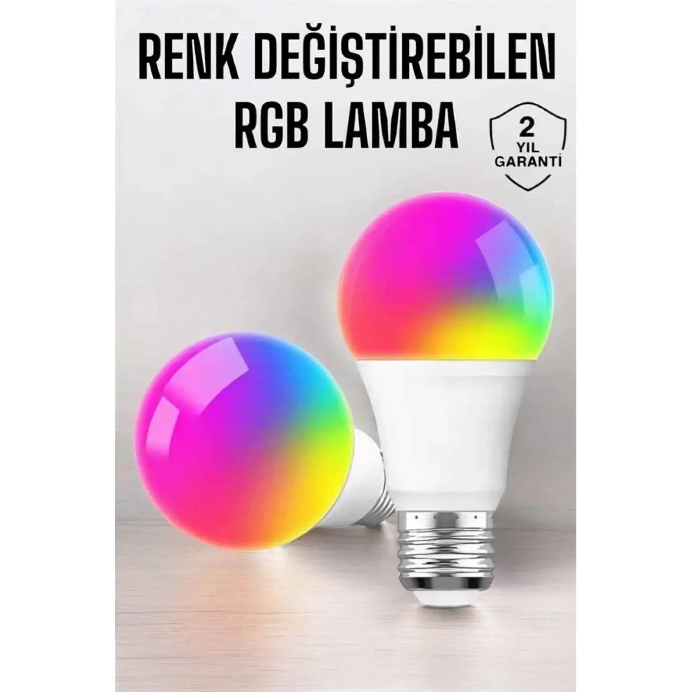 Renk Değiştirebilen RGB Işıklı Led Ampul A+Enerji 15 Watt Led Işık