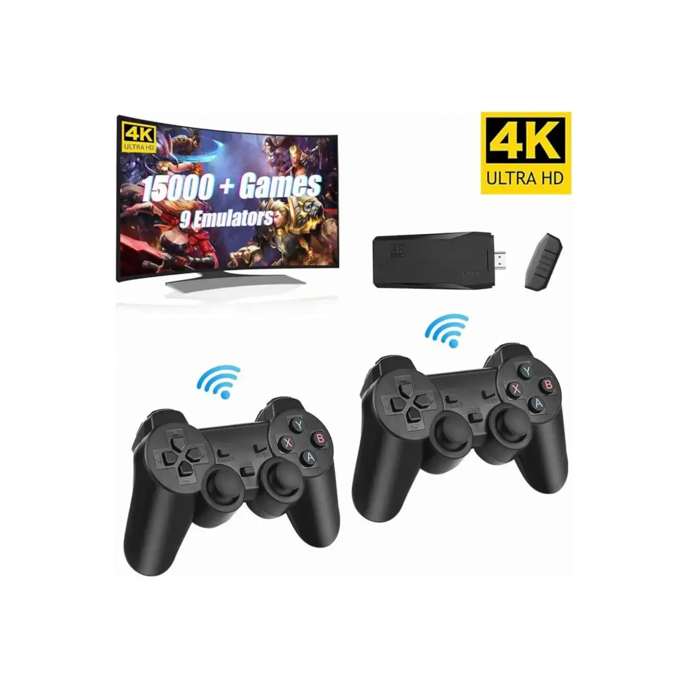 Retro Game Stick Çift Kol Kablosuz Atari Oyun Konsolu 2.4g Uyumlu