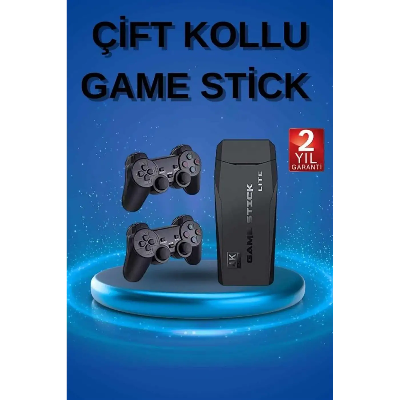 Retro Oyunlar 4k Game Stick 2.4g Kablosuz Çift Kol 3500 Oyun Atari