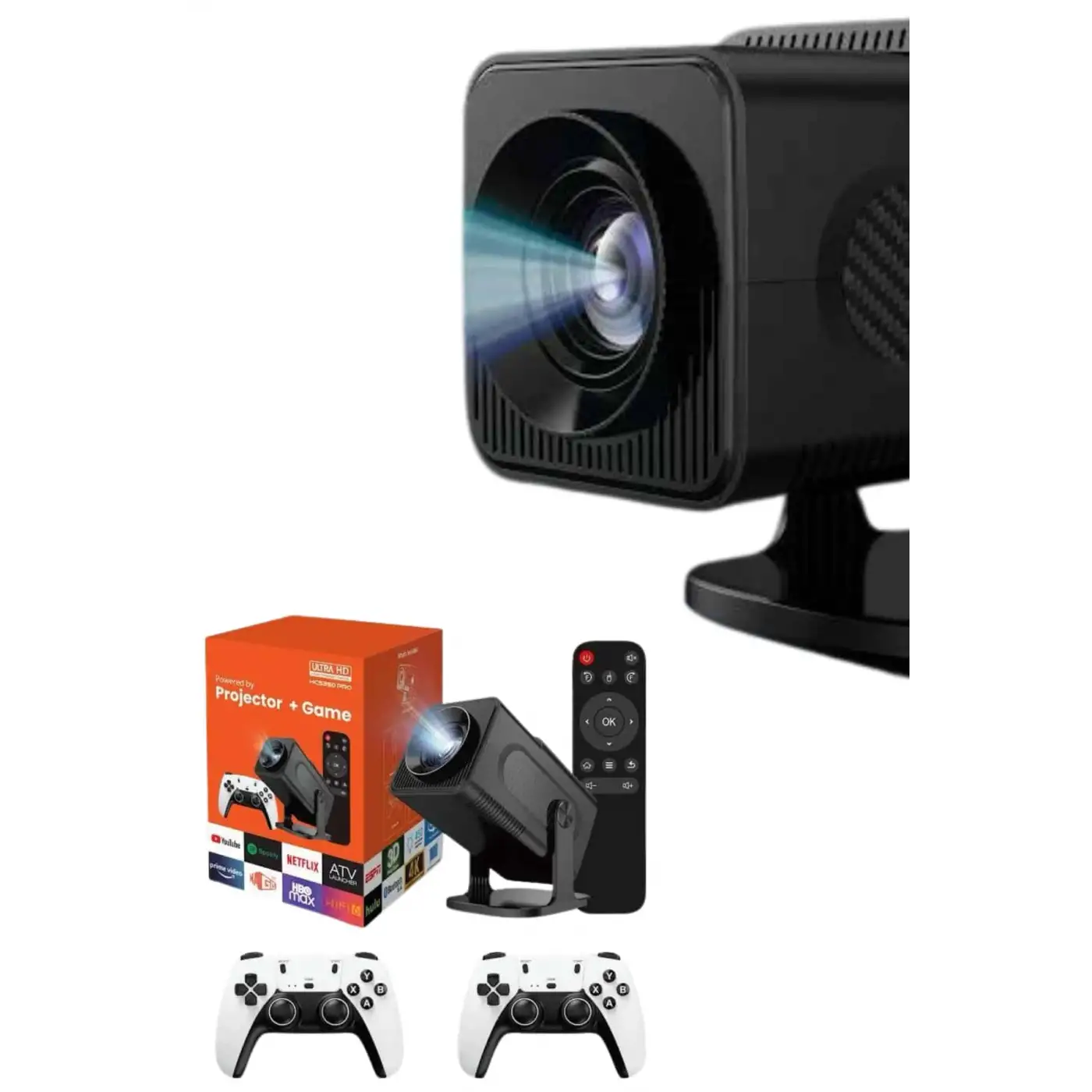 Retro Video Oyunu Konsolu Android Tv El Oyun Konsolu WIFI Taşınabilir Projeksiyon Cihazı