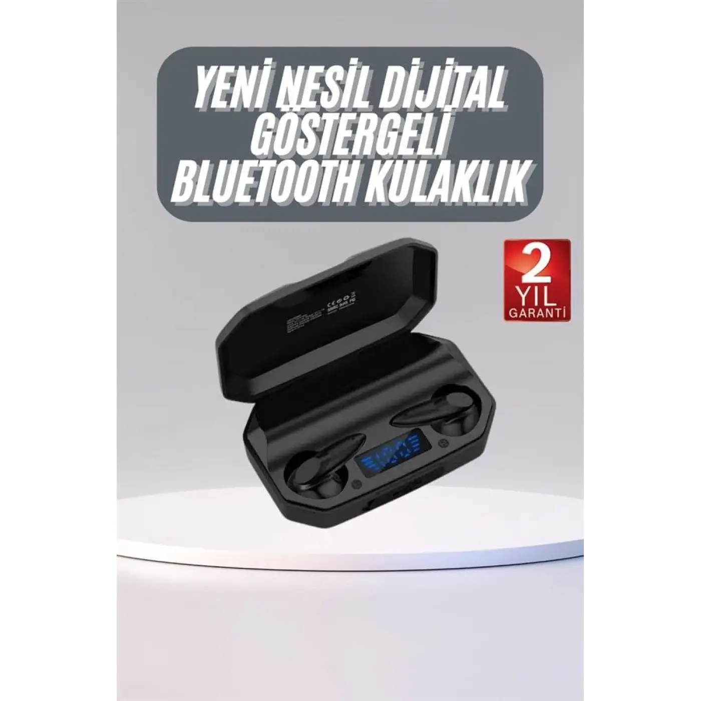 Rgb Işıklı Çift Mikrofonlu Siyah Profesyonel  Kulaklığı Kablosuz Kulakiçi