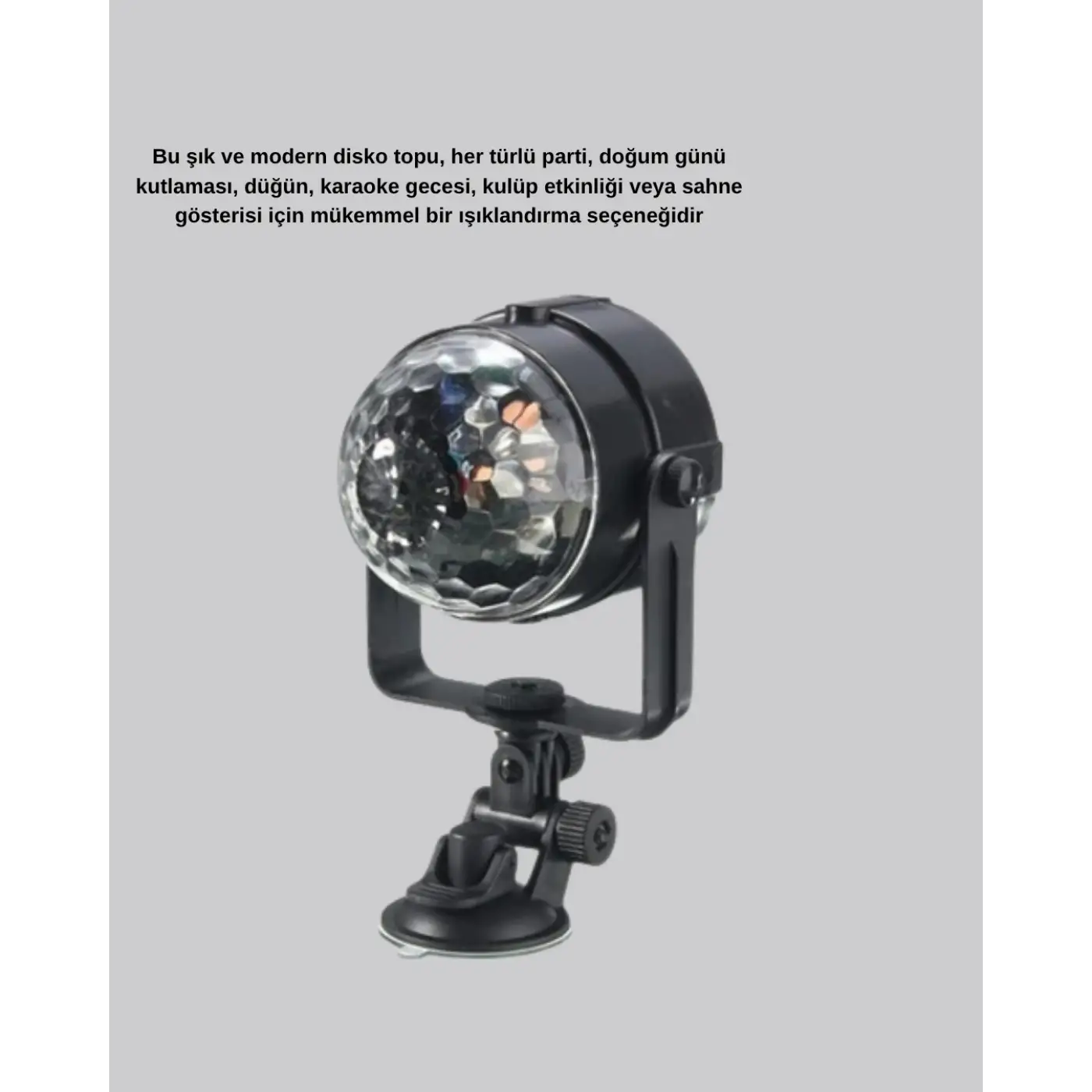 Ritme Duyarlı LED Disko Topu – Renkli Işık Gösterili Parti Lambası