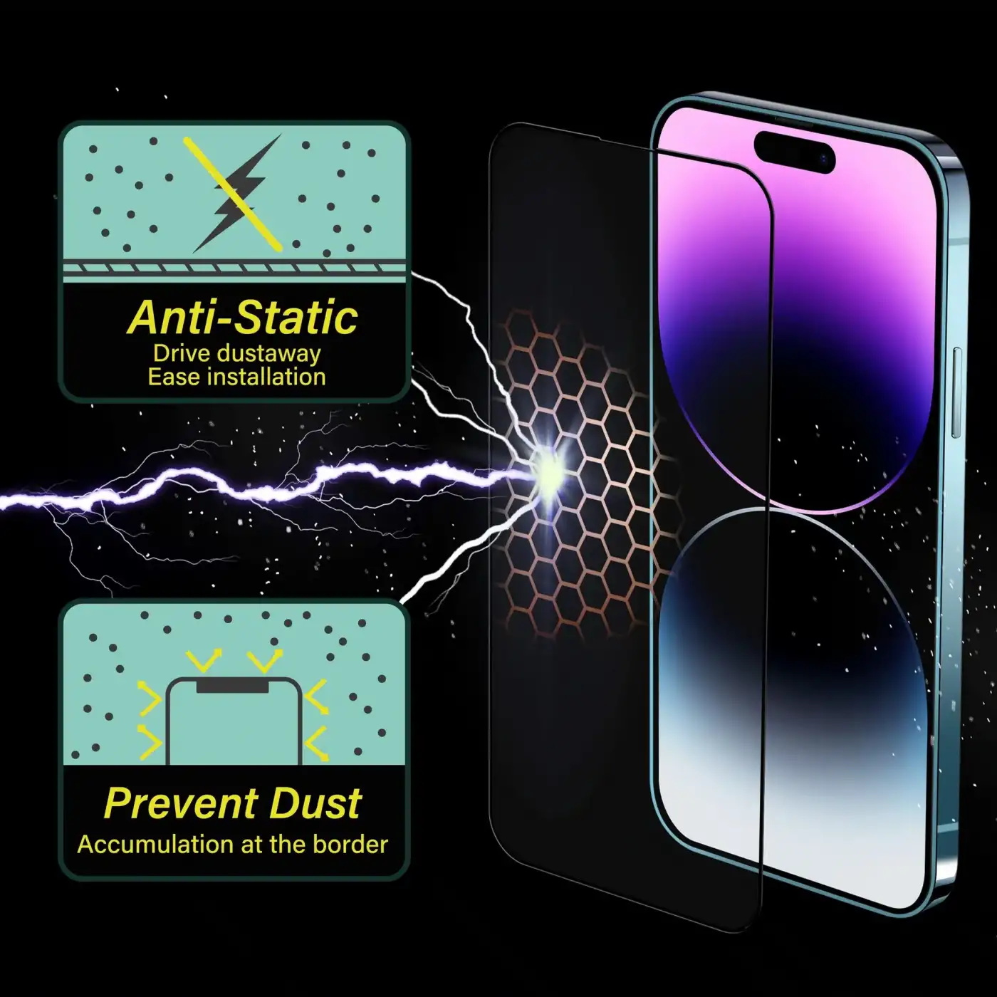 RM Note 10  5G - Antistatik Cam Tam Kaplayan Ekran Koruyucu