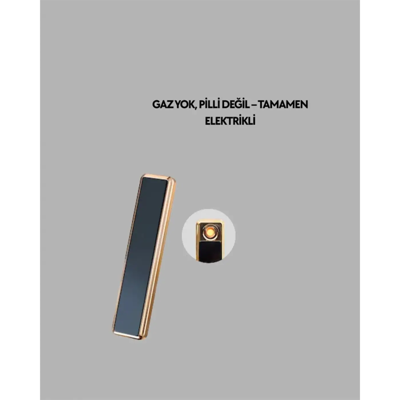 Rüzgar Geçirmez Elektronik Çakmak – Modern Tasarım, Metal Gövde