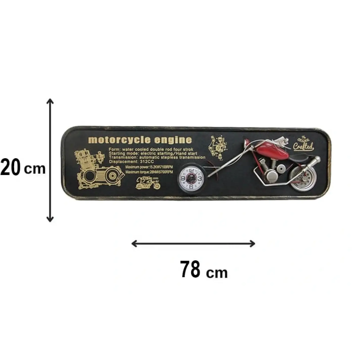 Saat Pano Motorsiklet 78cm