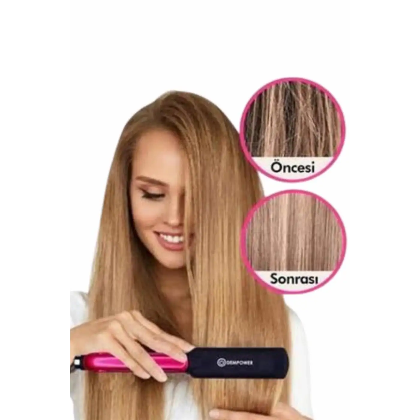 Saç Düzleştirici Seramik Kaplama Yüksek Isı Ayarlı Profesyonel 4 Kademeli 220 Decere