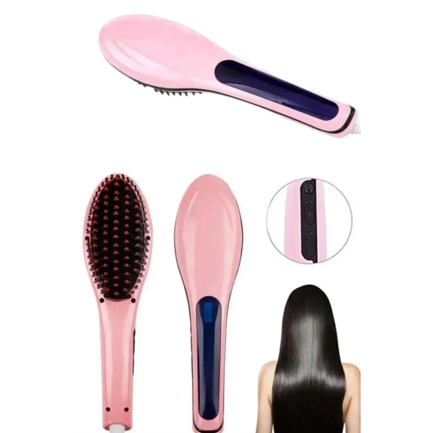 Saç Fırça Akıllı LCD Ekran Pratik Saç Düzleştirici Tarak Pratik Taşınabilir