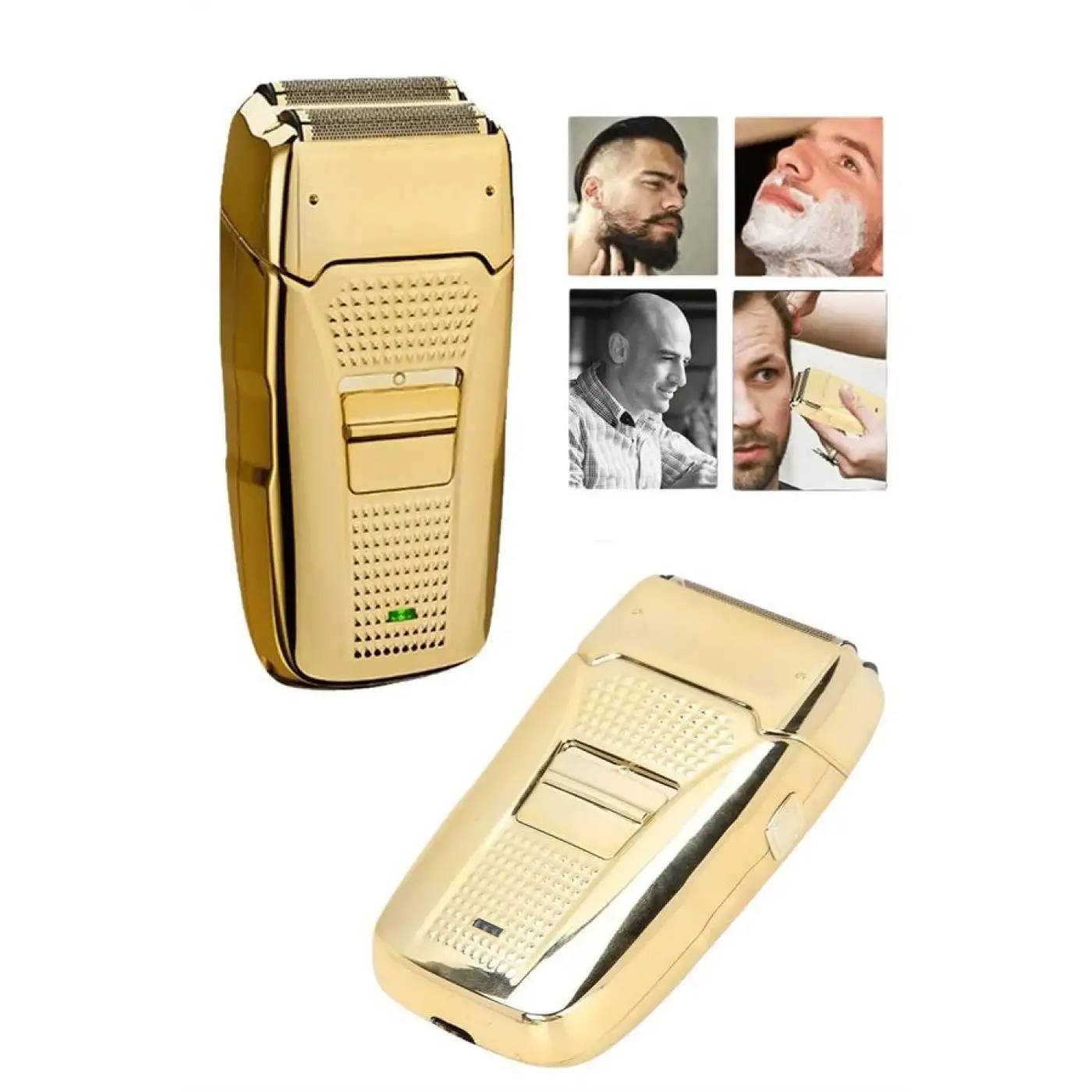 Sakal Kesme Tıraş Makinesi Paslanmaz Çelik Gold Şarjlı