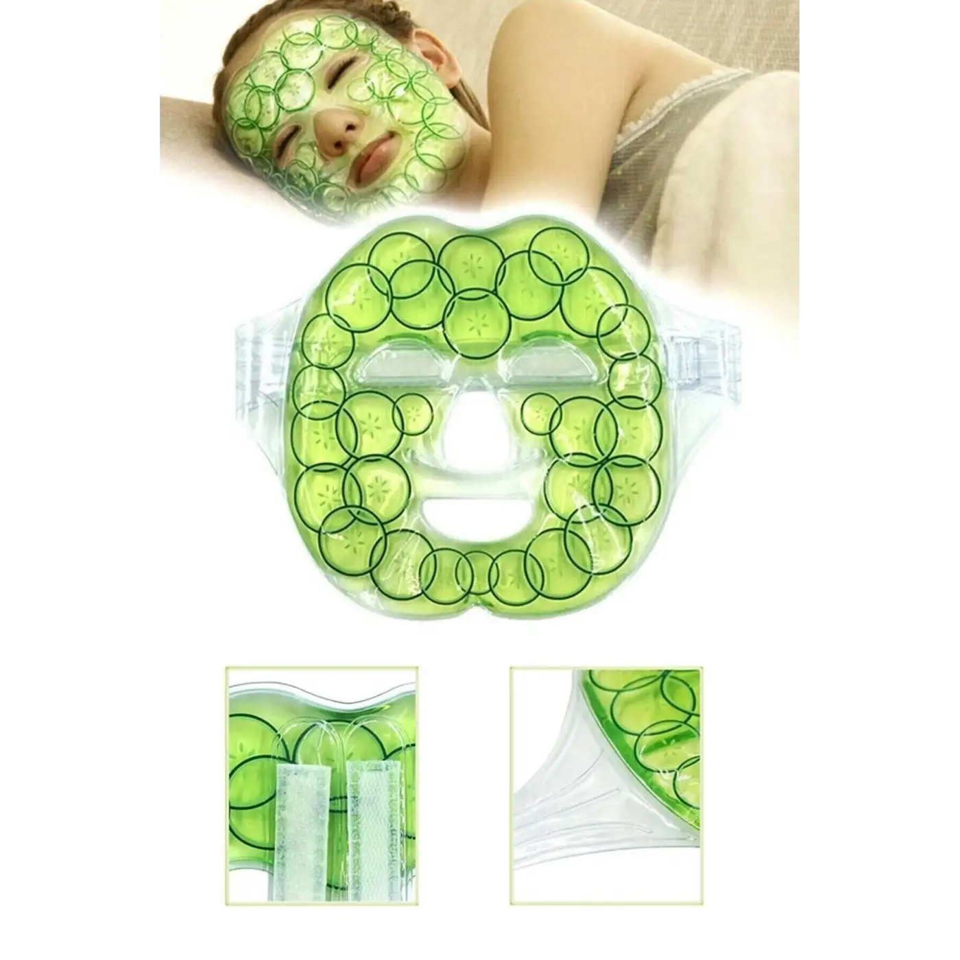 Salatalık Yüz Maske Jel Sıcak Soğuk Kullanım Rahatlatıcı