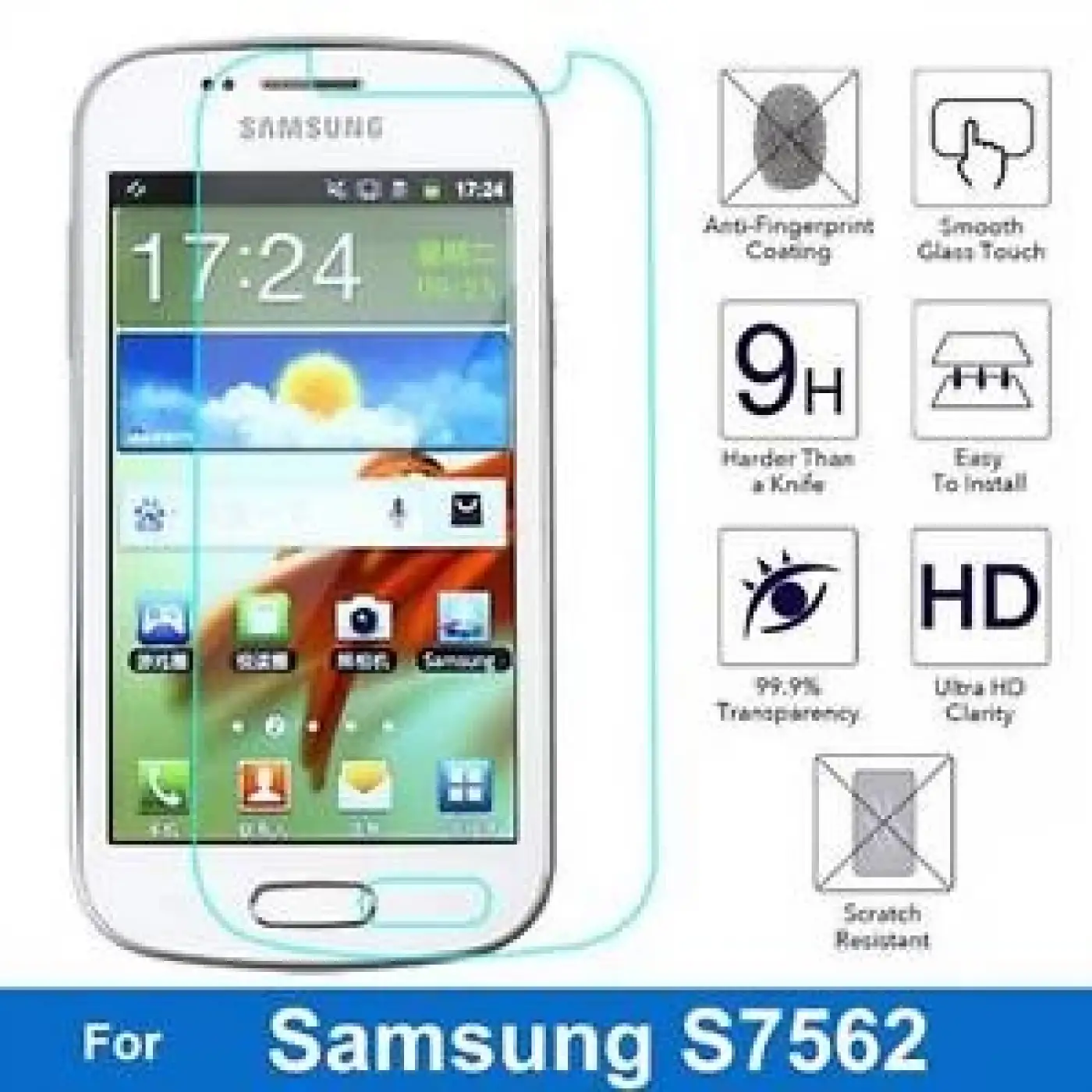 SAM S7562 / S7582 - kırılmaz cam ekran koruyucu