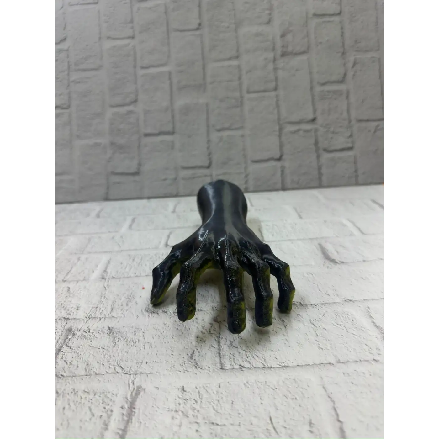 Sanatsal El Formu Heykel Altın Yeşil Tasarım Hediyelik Dekor