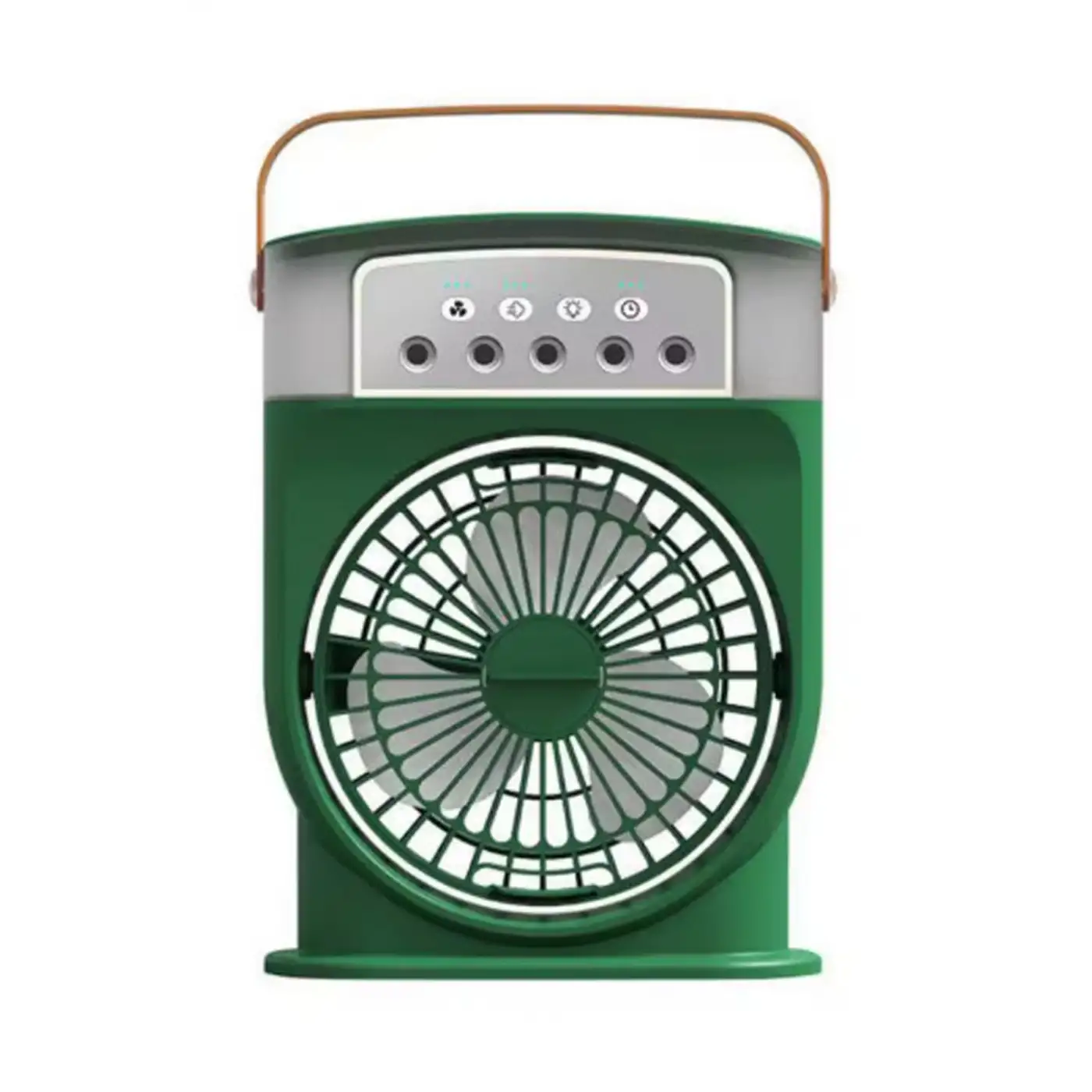 Şarjlı 600 Ml Su Hazneli Taşınabilir Masaüstü Vanilatör  Güçlü Fan Ve 2000 Mah Pil Yeşil