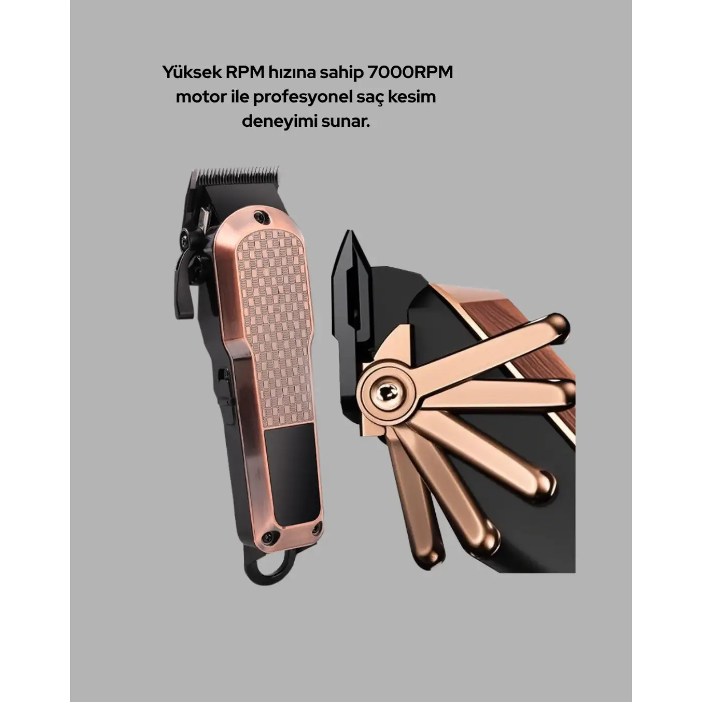 Şarjlı Saç Kesme Makinesi – Type-C Girişli, LCD Ekranlı ve Sessiz Motor