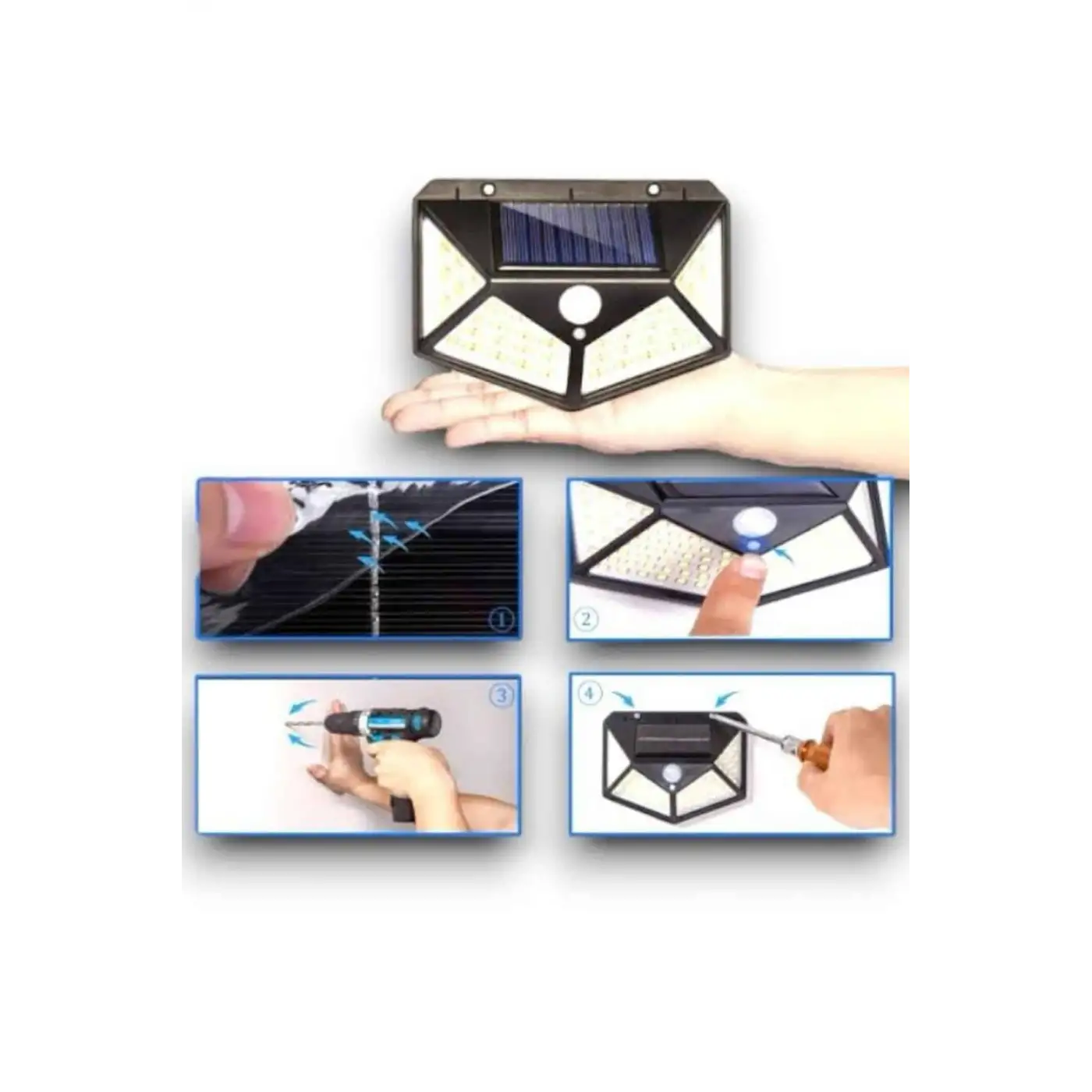 SENSÖRLÜ GÜNEŞ ENERJİLİ DUVAR LAMBASI