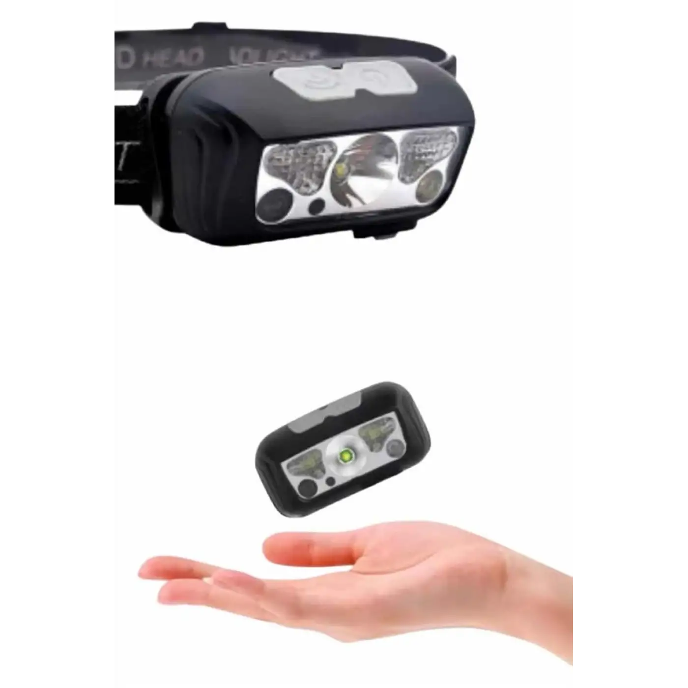 Sensörlü Şarjlı Type-c Şarj Işıklı Kafa Lambası Kamp Lambası