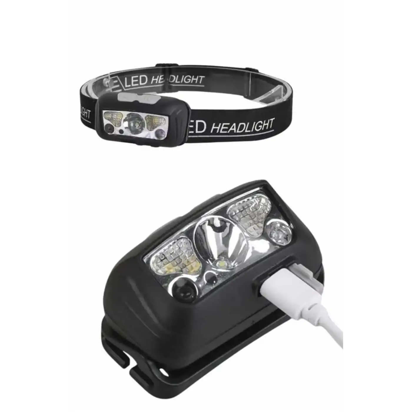 Sensörlü Şarjlı Type-c Şarj Işıklı Kafa Lambası Kamp Lambası