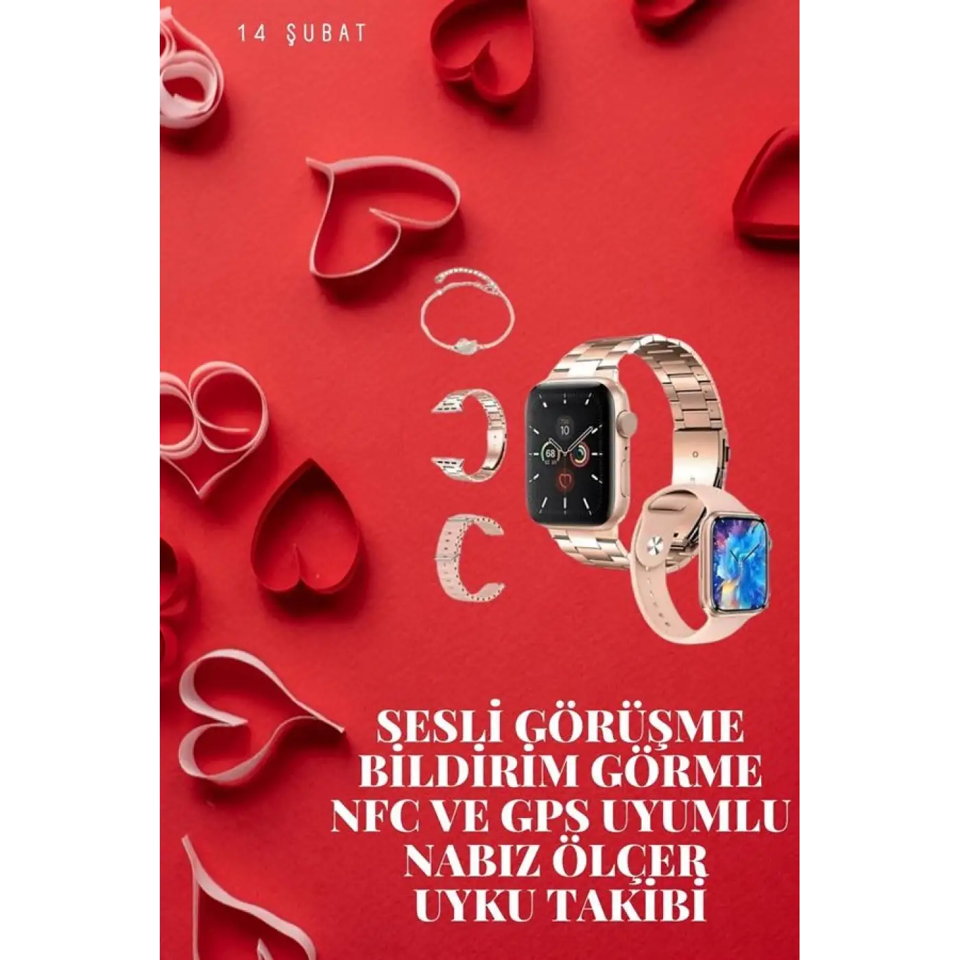 Sevgiliye Özel Yeni Nesil Akıllı Saat Çiftlere Özel Kampanya Çift Saatleri