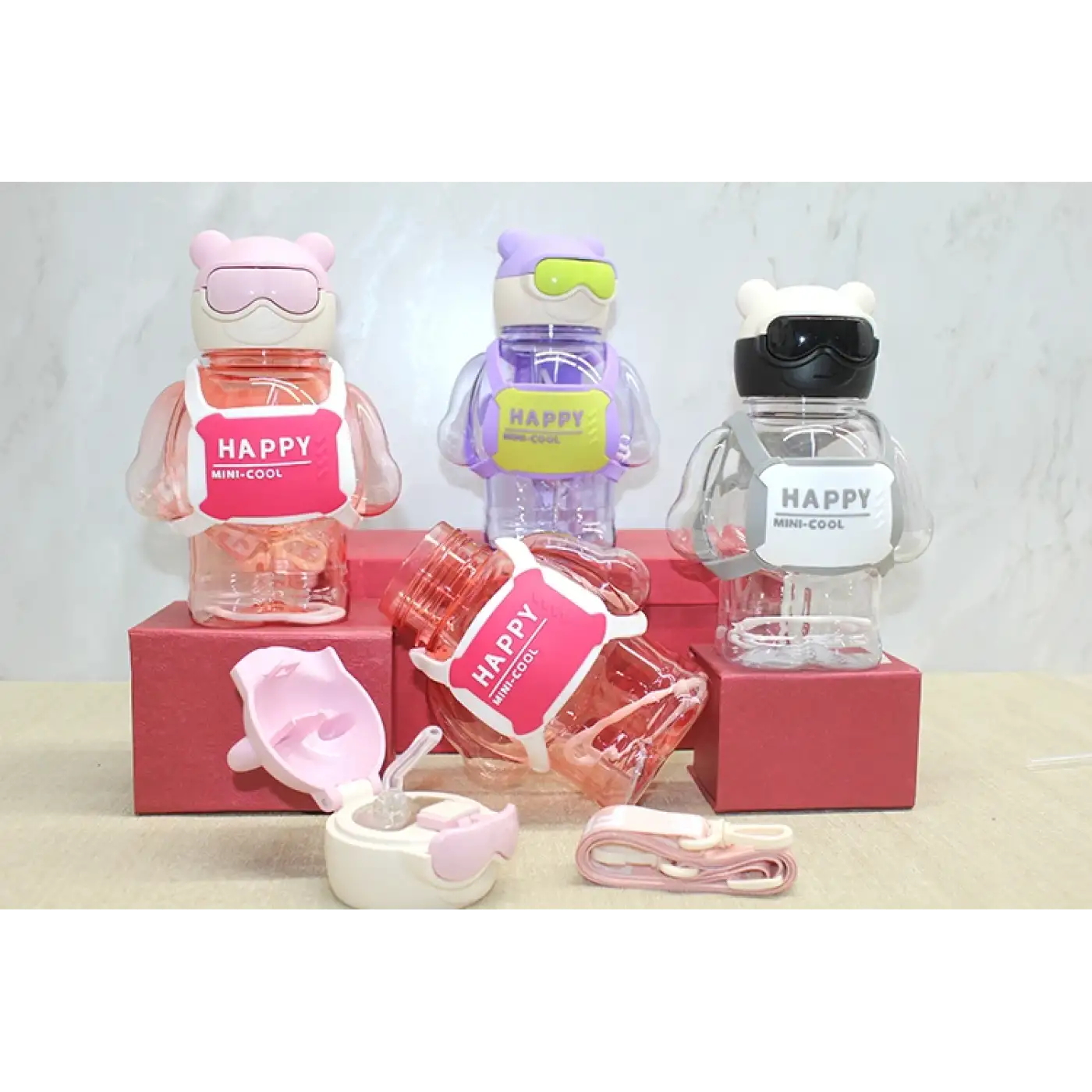 Sevimli 3D Desenli Su Matarası