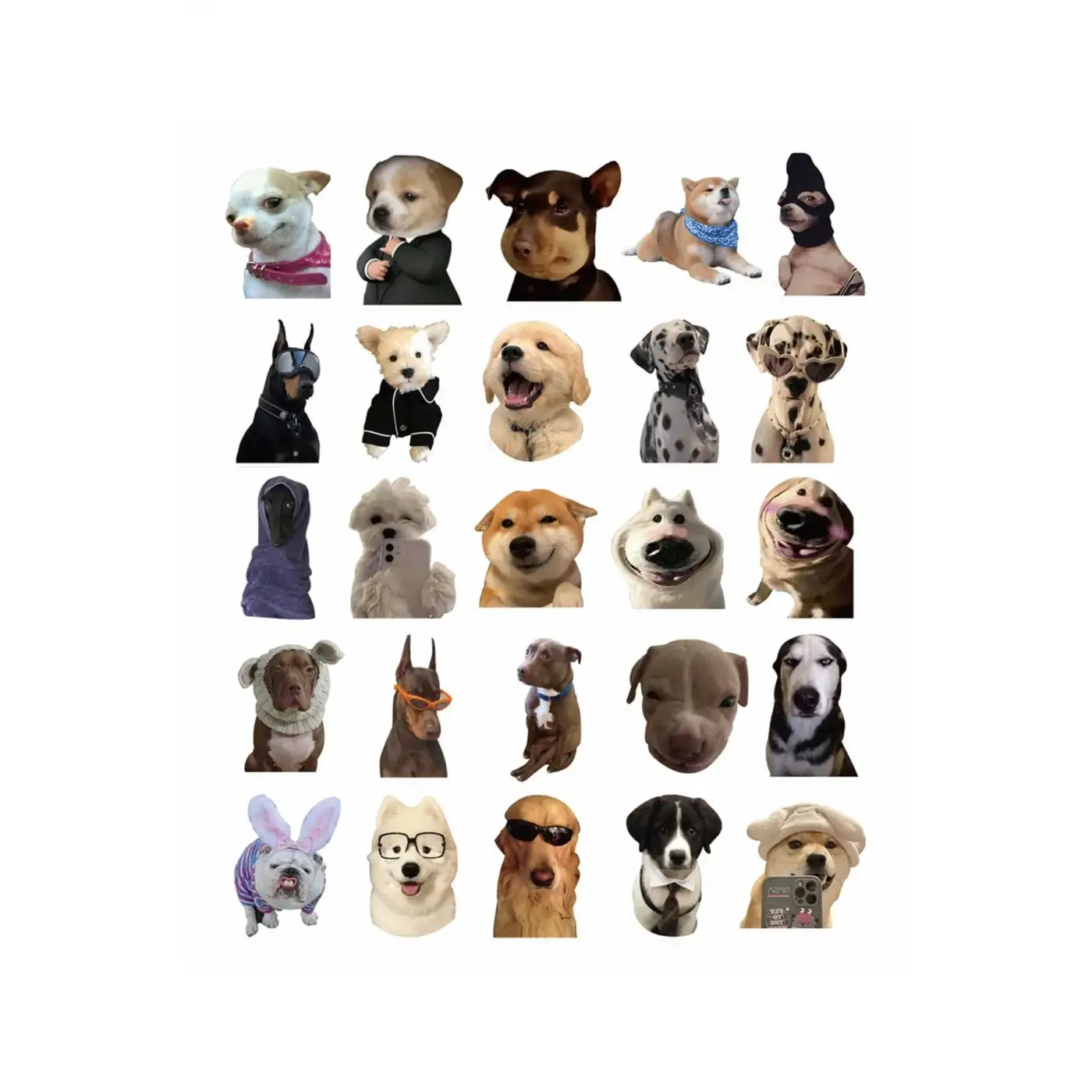 Sevimli Köpek Çıkartmaları Laptop Notebook Tablet Sticker Seti