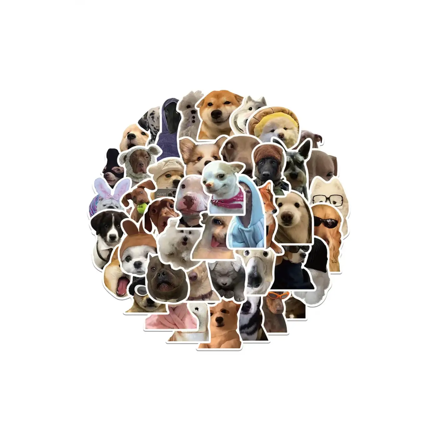 Sevimli Köpek Çıkartmaları Laptop Notebook Tablet Sticker Seti