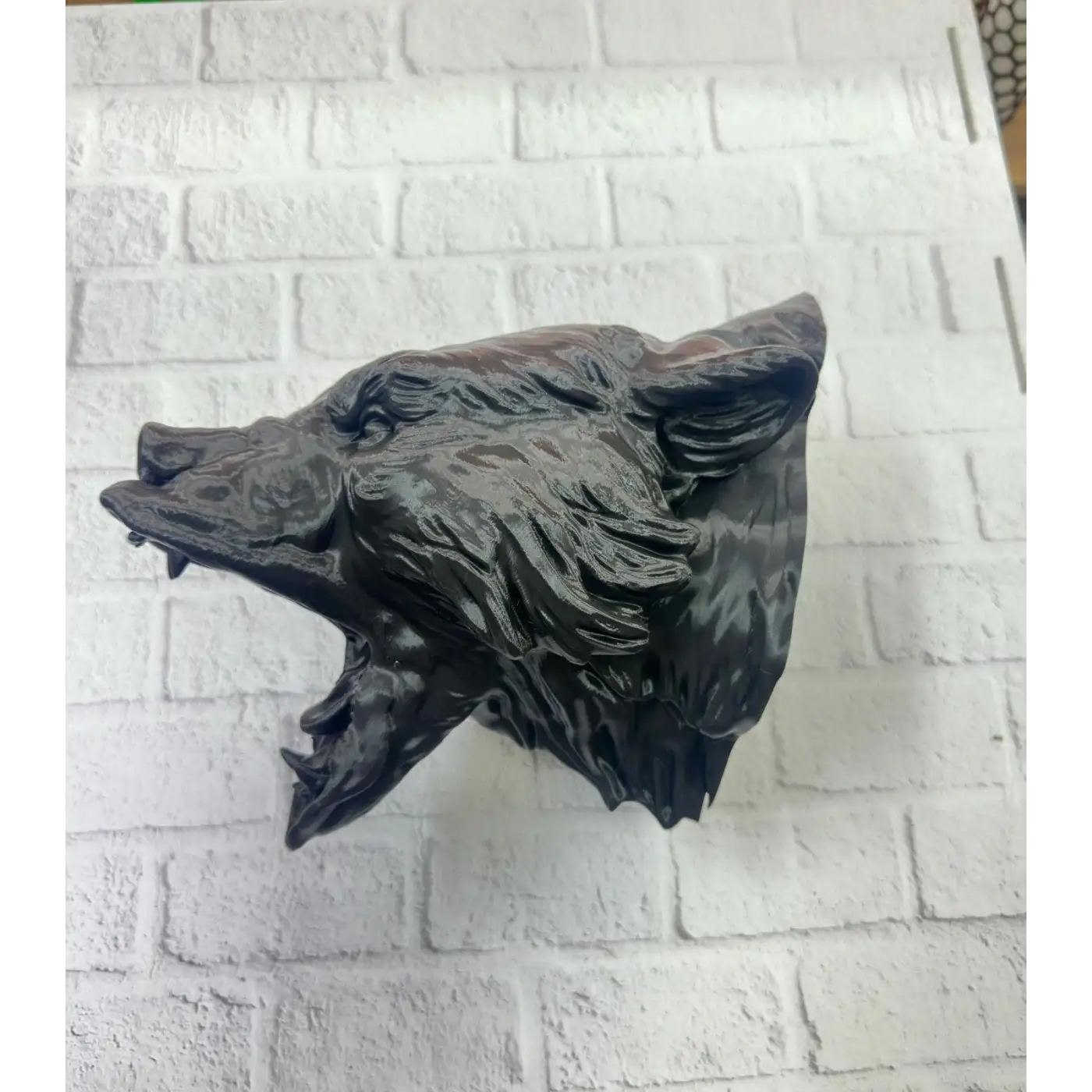 Siyah Ayı Duvar Süsü Dekoratif Asılabilir Heykel Ev Ofis Aksesuarı