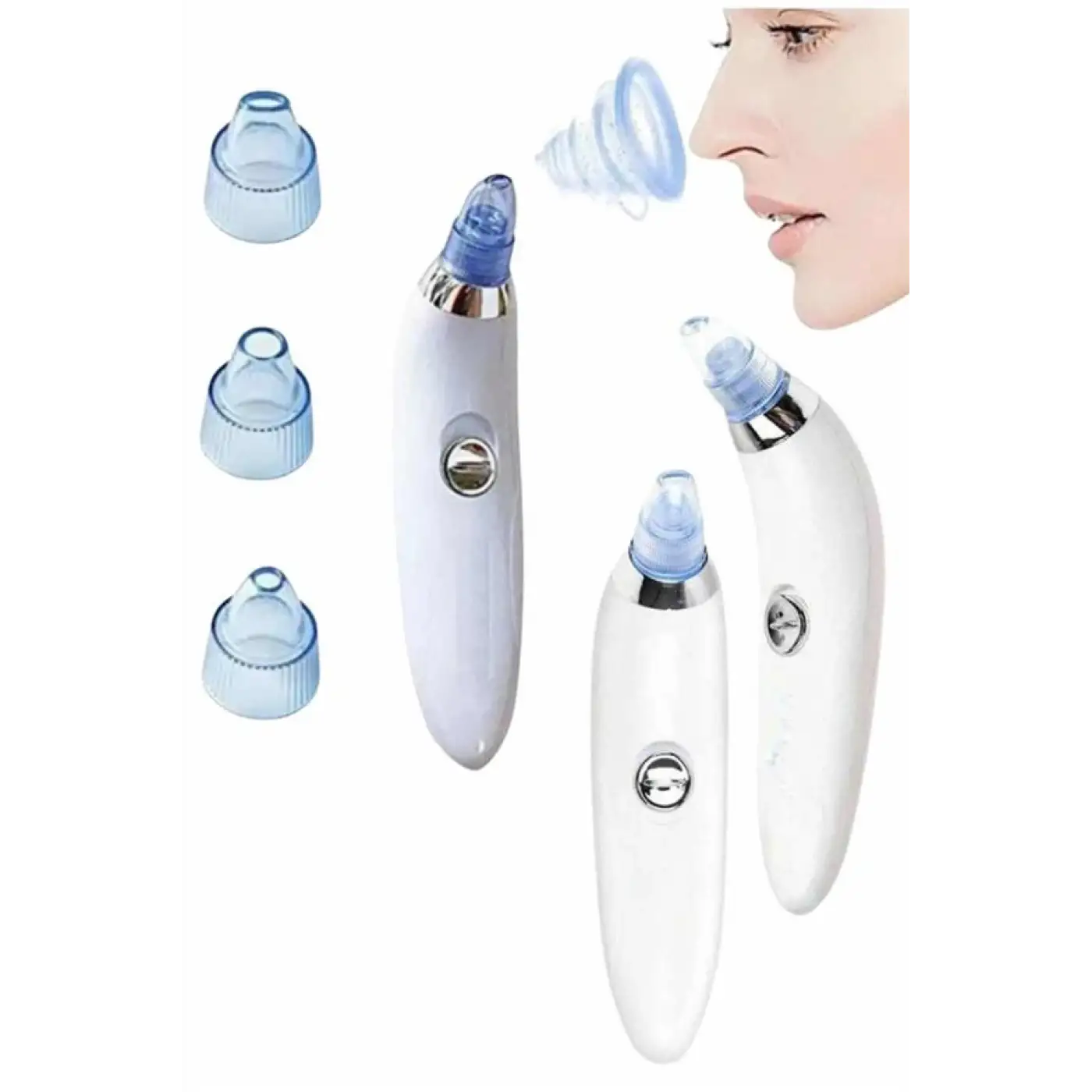 Siyah Nokta Temizleme Cihazı 4 Başlıklı Vakumlu Pilli Ölü Deri Arındırma